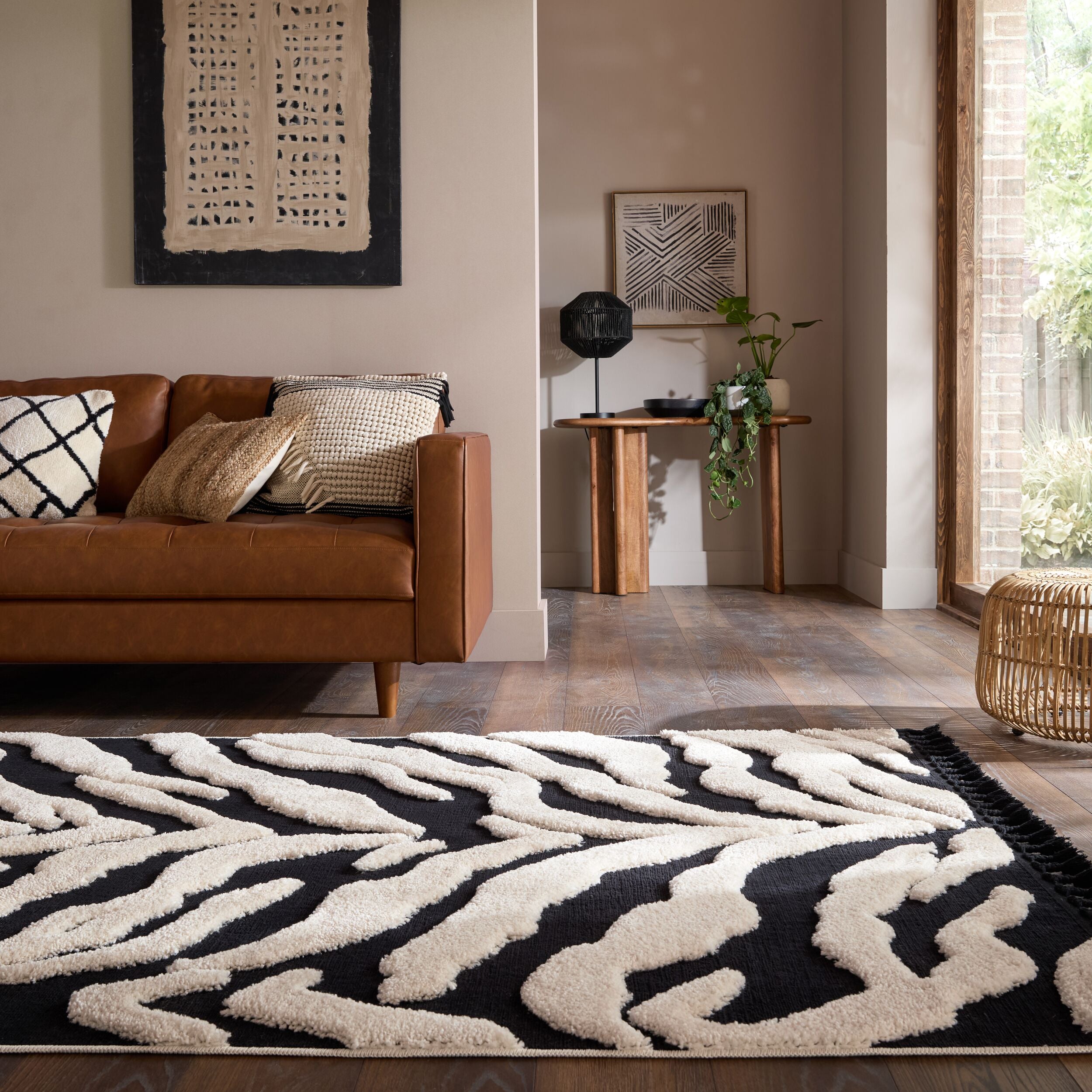 Dywan Esra Zebra 160x230 cm biało-czarny