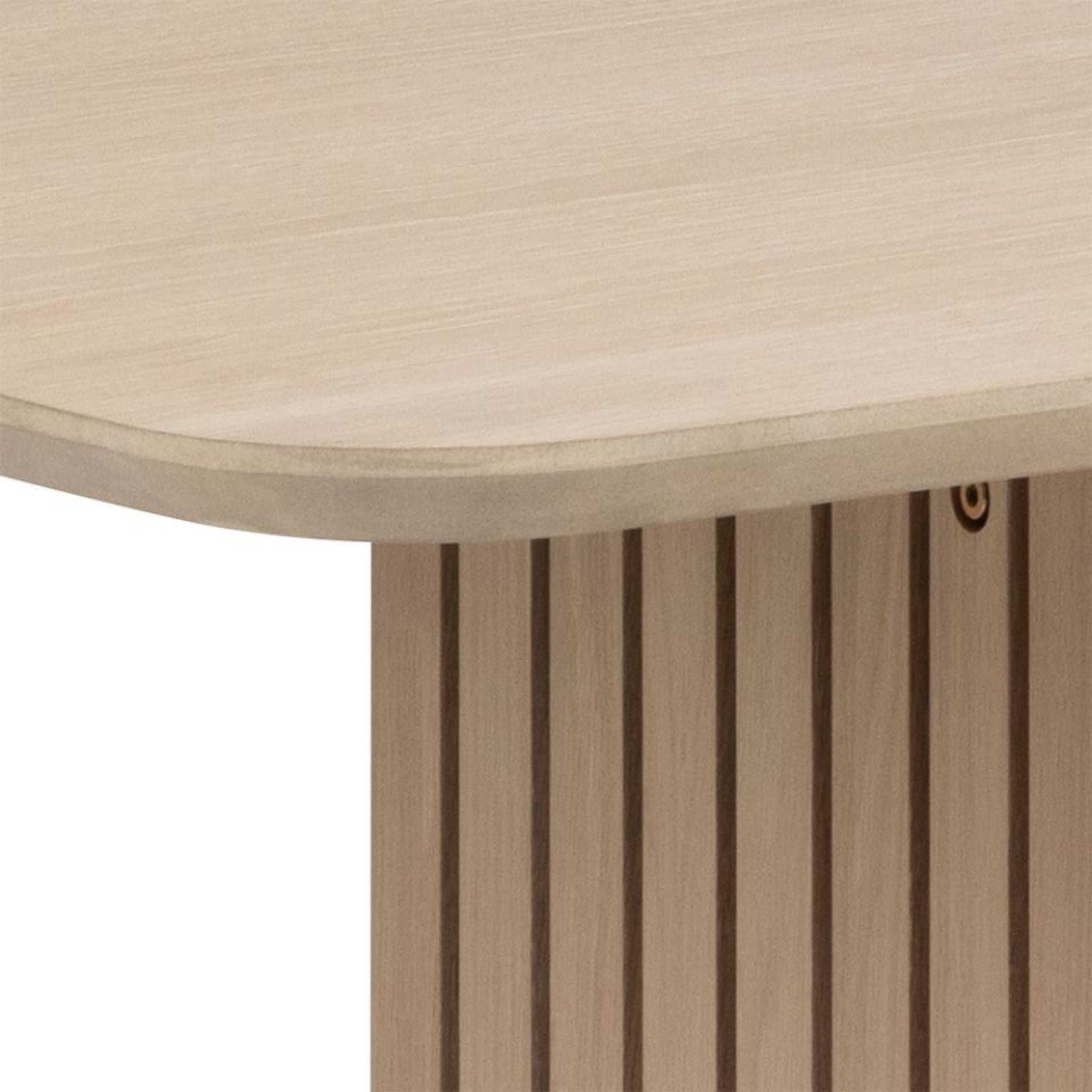 Stół do jadalni Maschy 220x105 cm dąb bielony lamele - styl nowoczesny, styl skandynawski