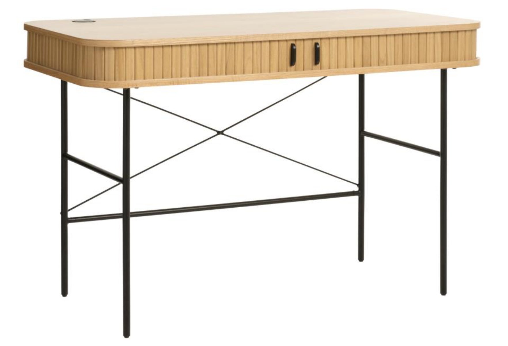 Biurko Gativel 120x60 cm lamele dąb naturalny