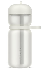 Bidon sportowy ze słomką Active 600 ml biały