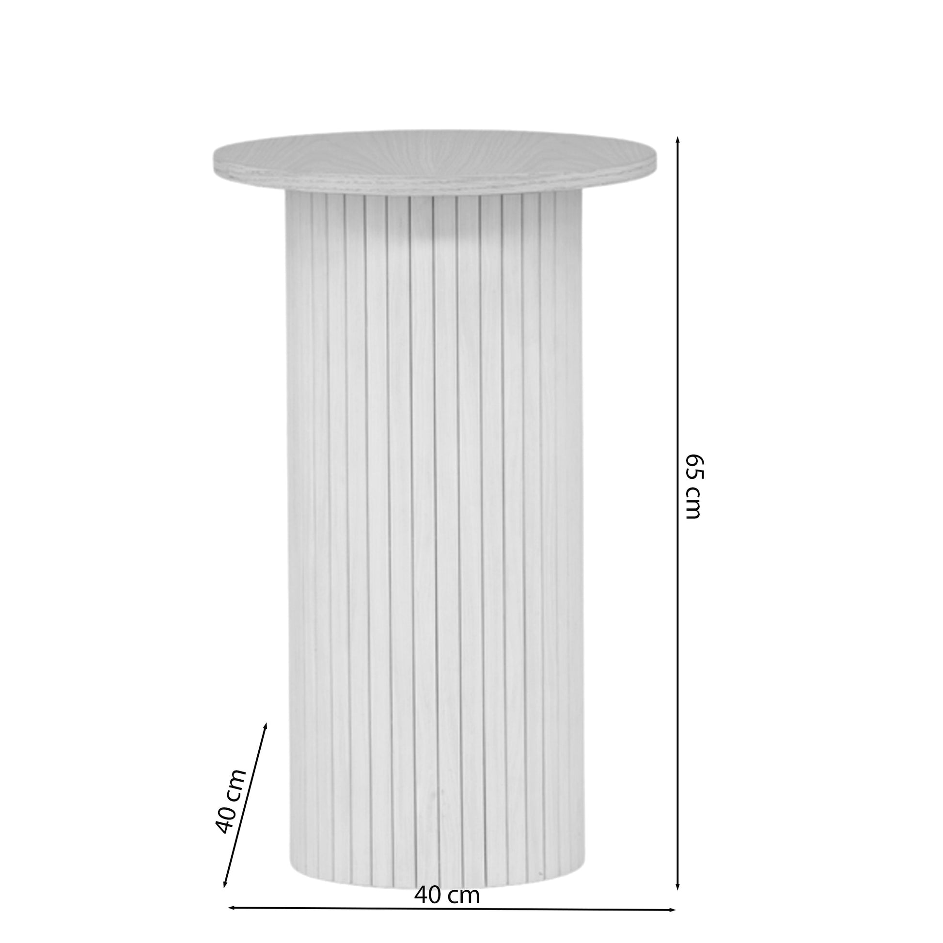 Stolik kawowy Gratorm 40x40 cm lamele czarny - materiał płyta meblowa