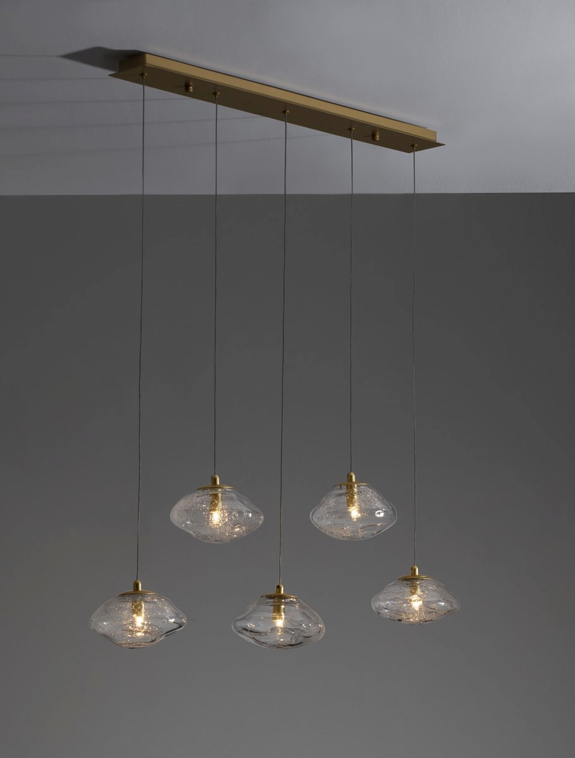 Lampa wisząca Elanke x5 złota