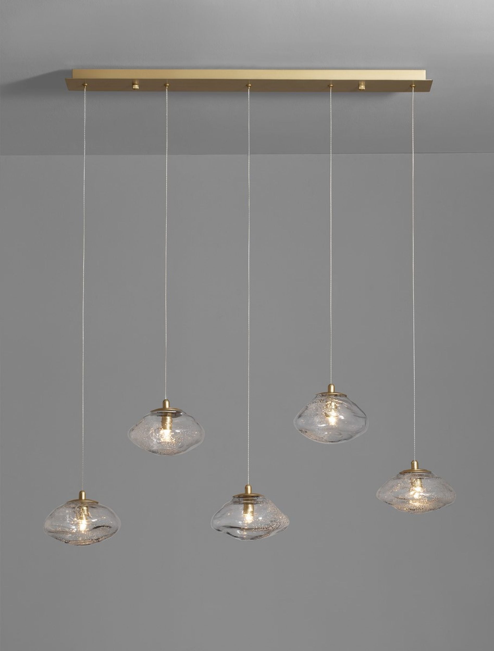Lampa wisząca Elanke x5 złota