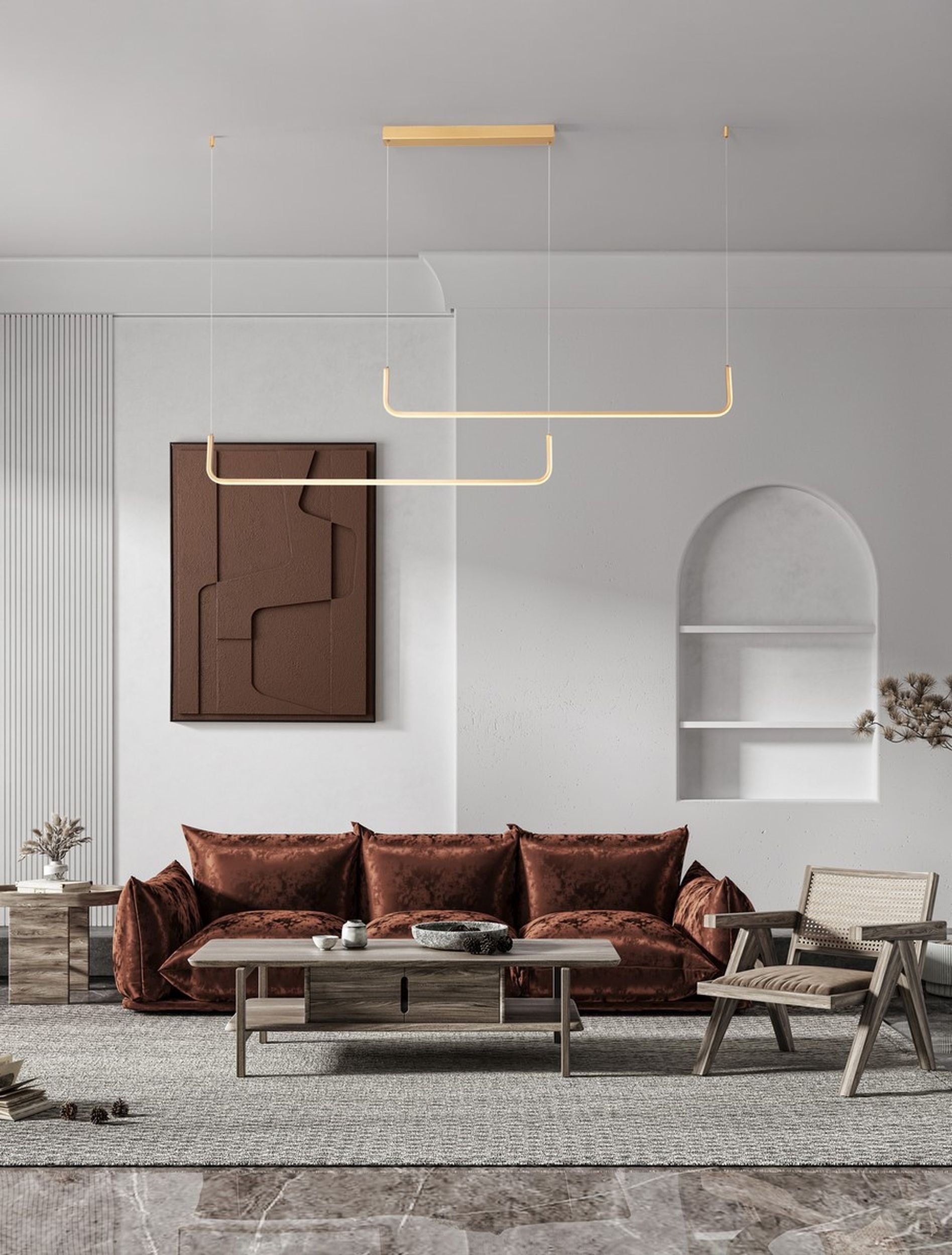 Lampa wisząca Frynell LED złota