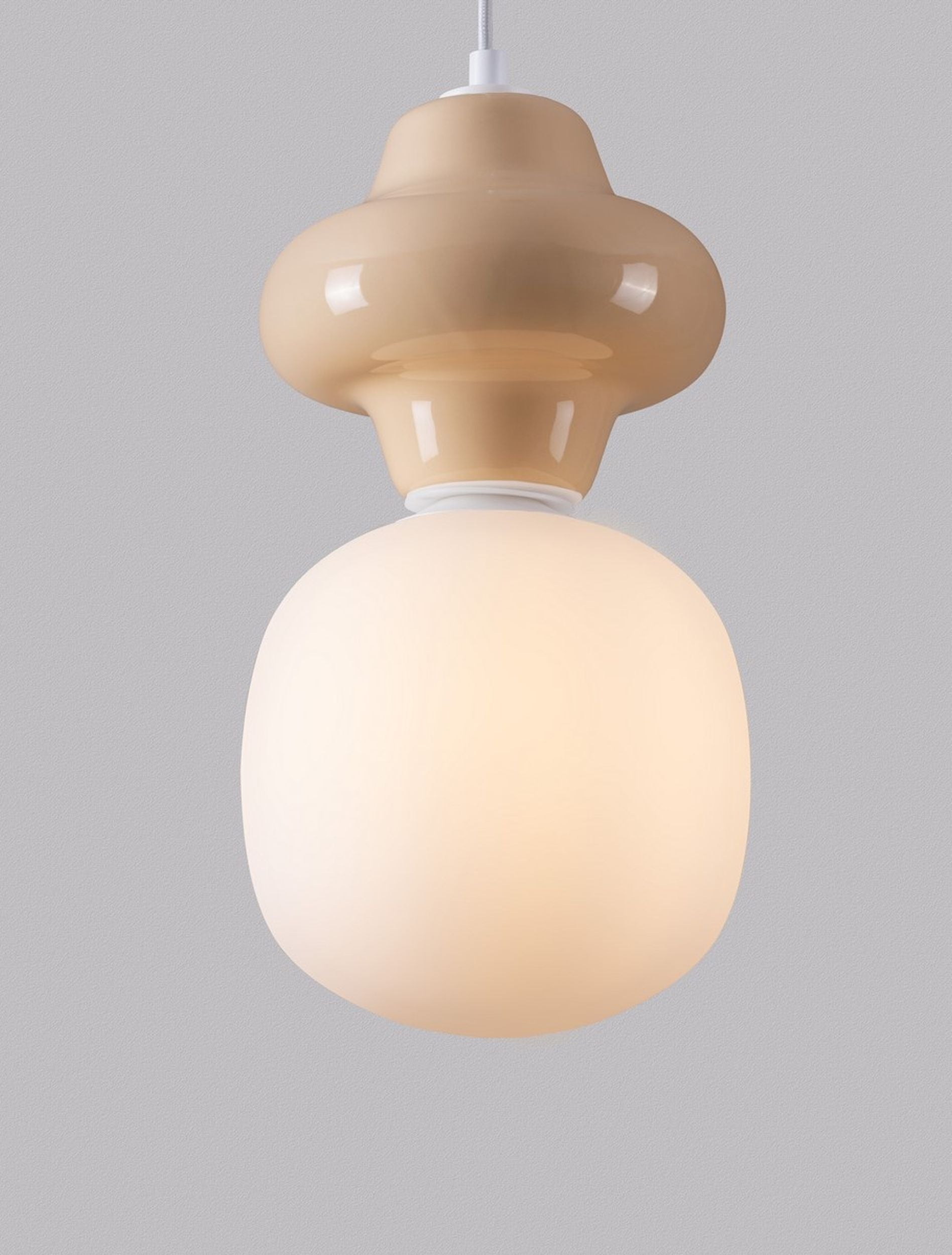 Lampa wisząca Parive I beżowo-biała