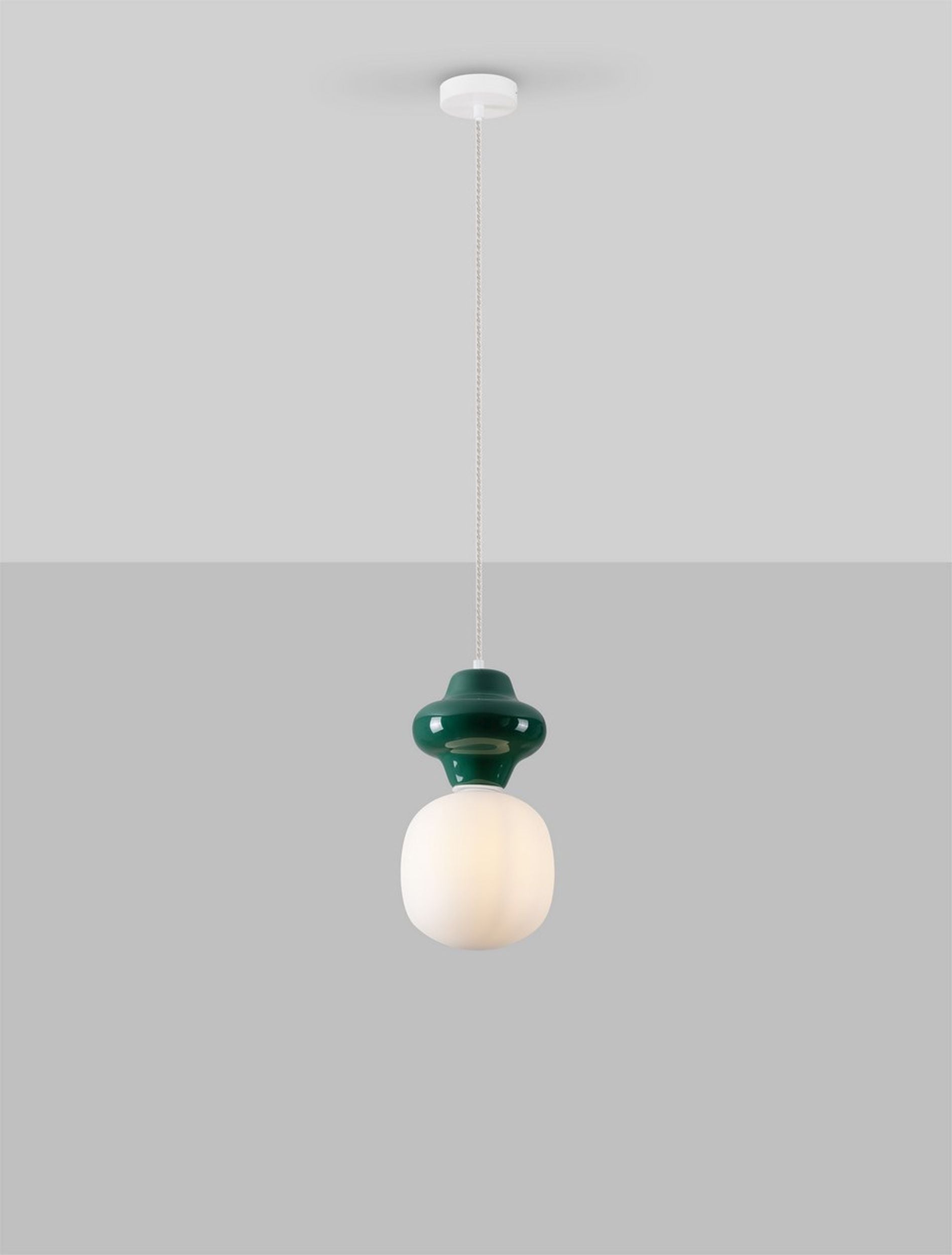 Lampa wisząca Parive I zielono-biała