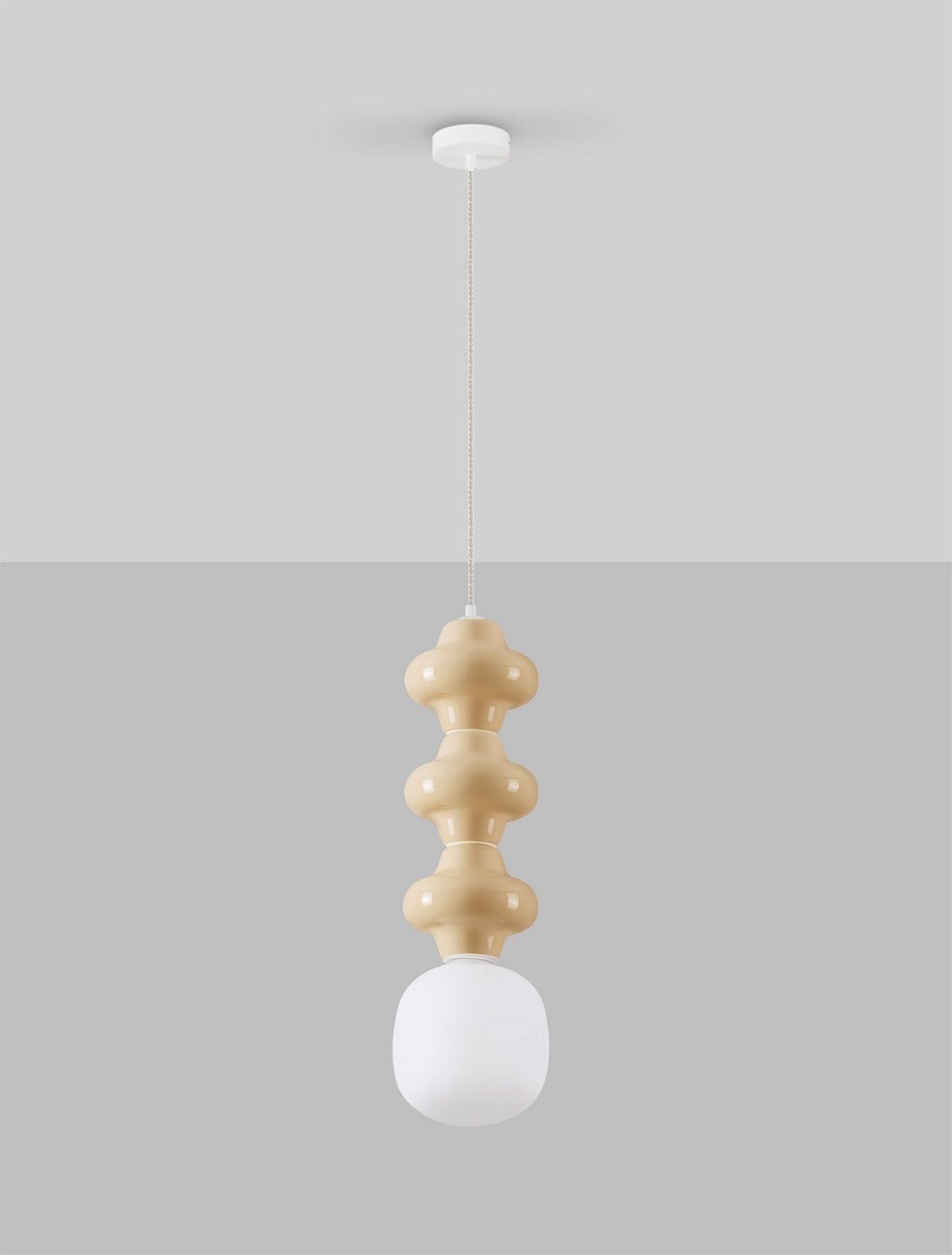 Lampa wisząca Parive III beżowa