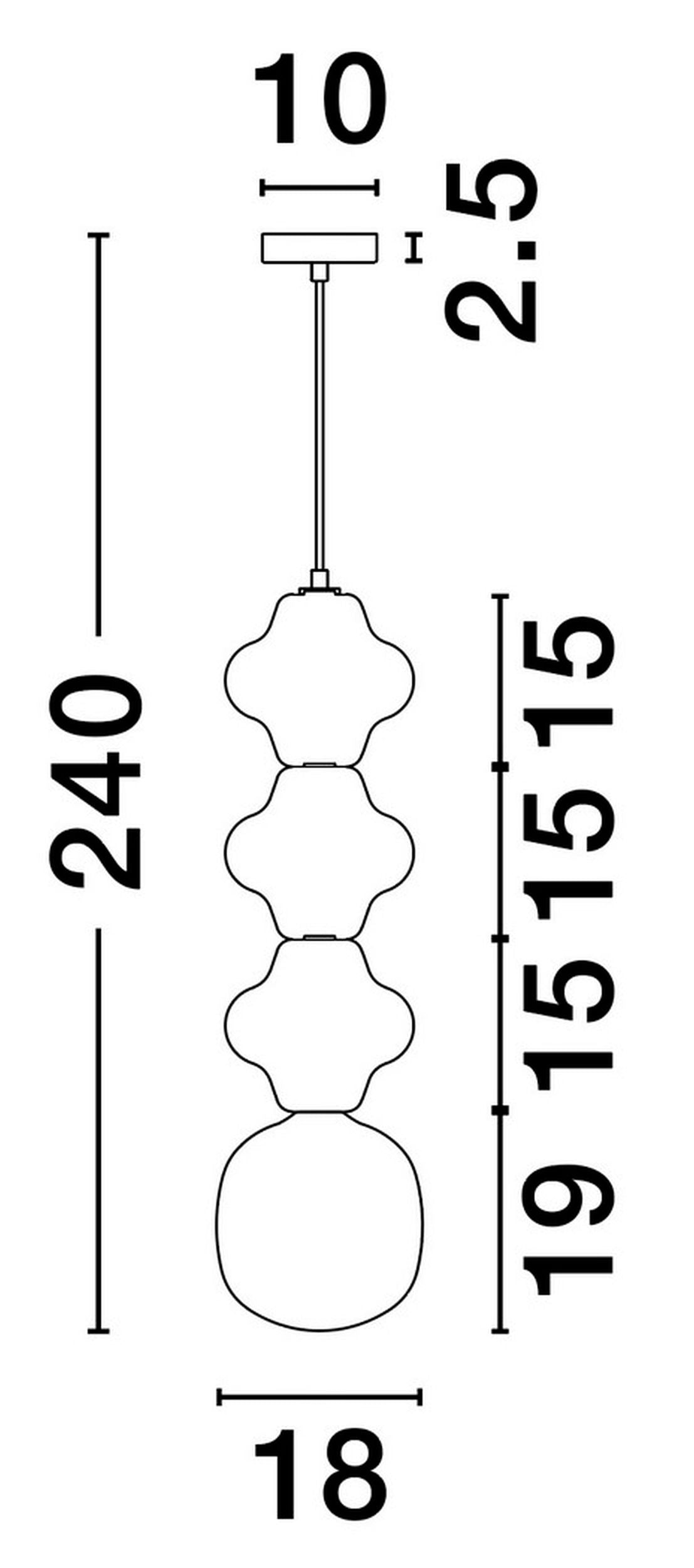 Lampa wisząca Parive III beżowa