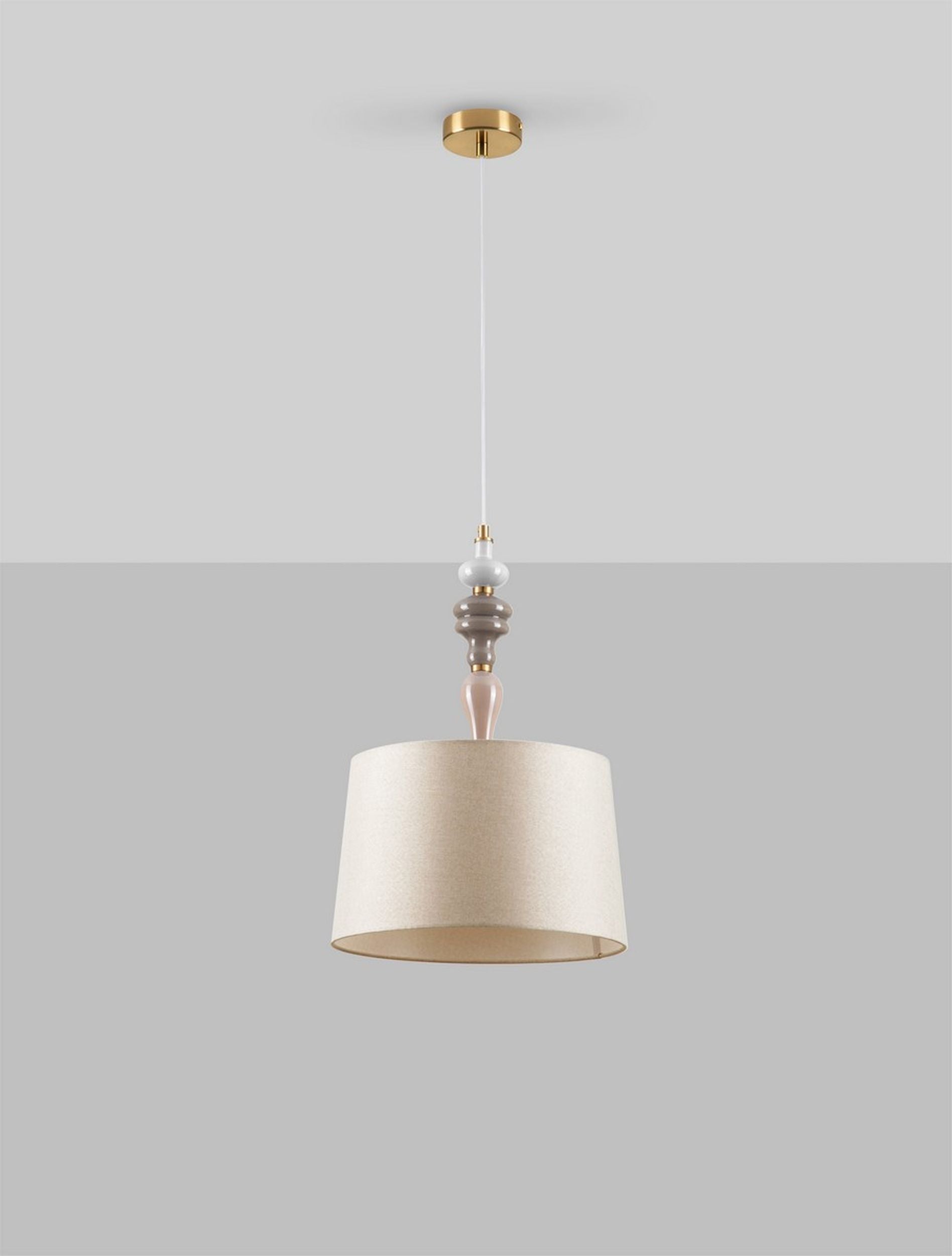 Lampa wisząca Grappine złoto-beżowa