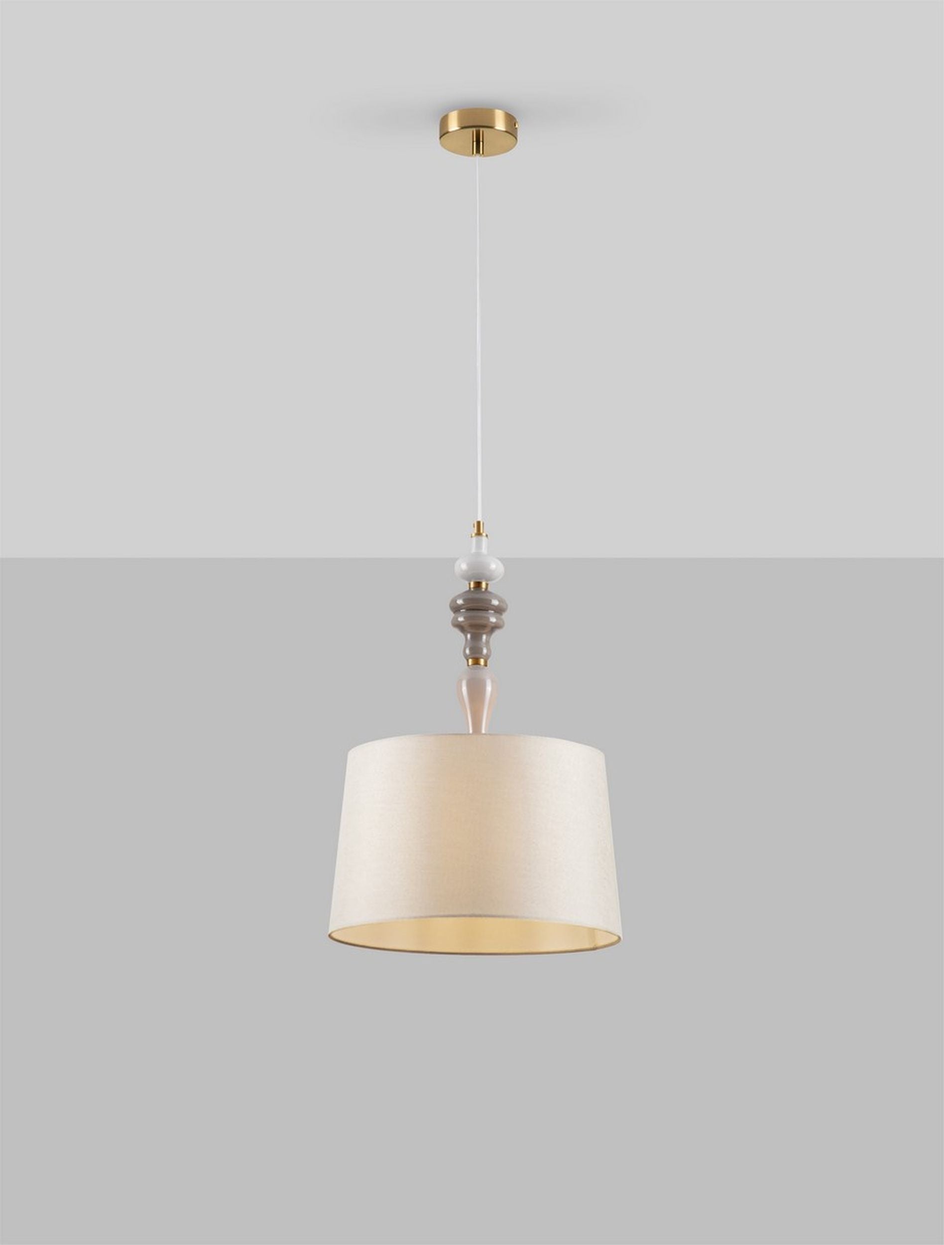 Lampa wisząca Grappine złoto-beżowa