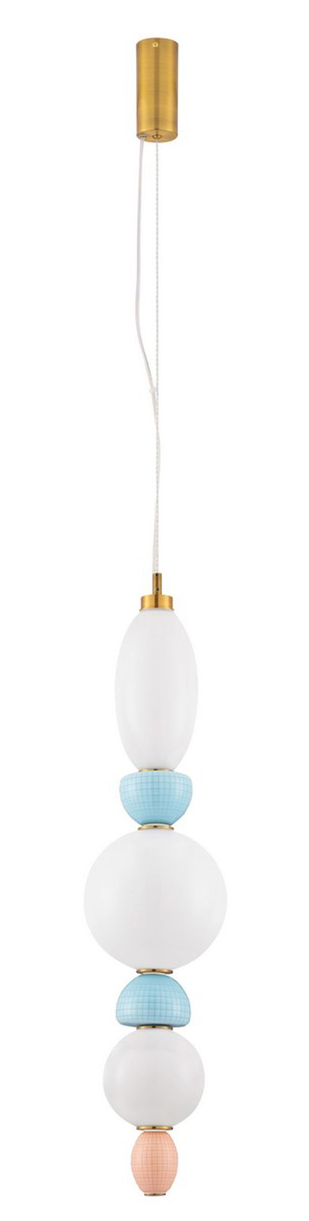 Lampa wisząca Texells LED niebiesko-złota