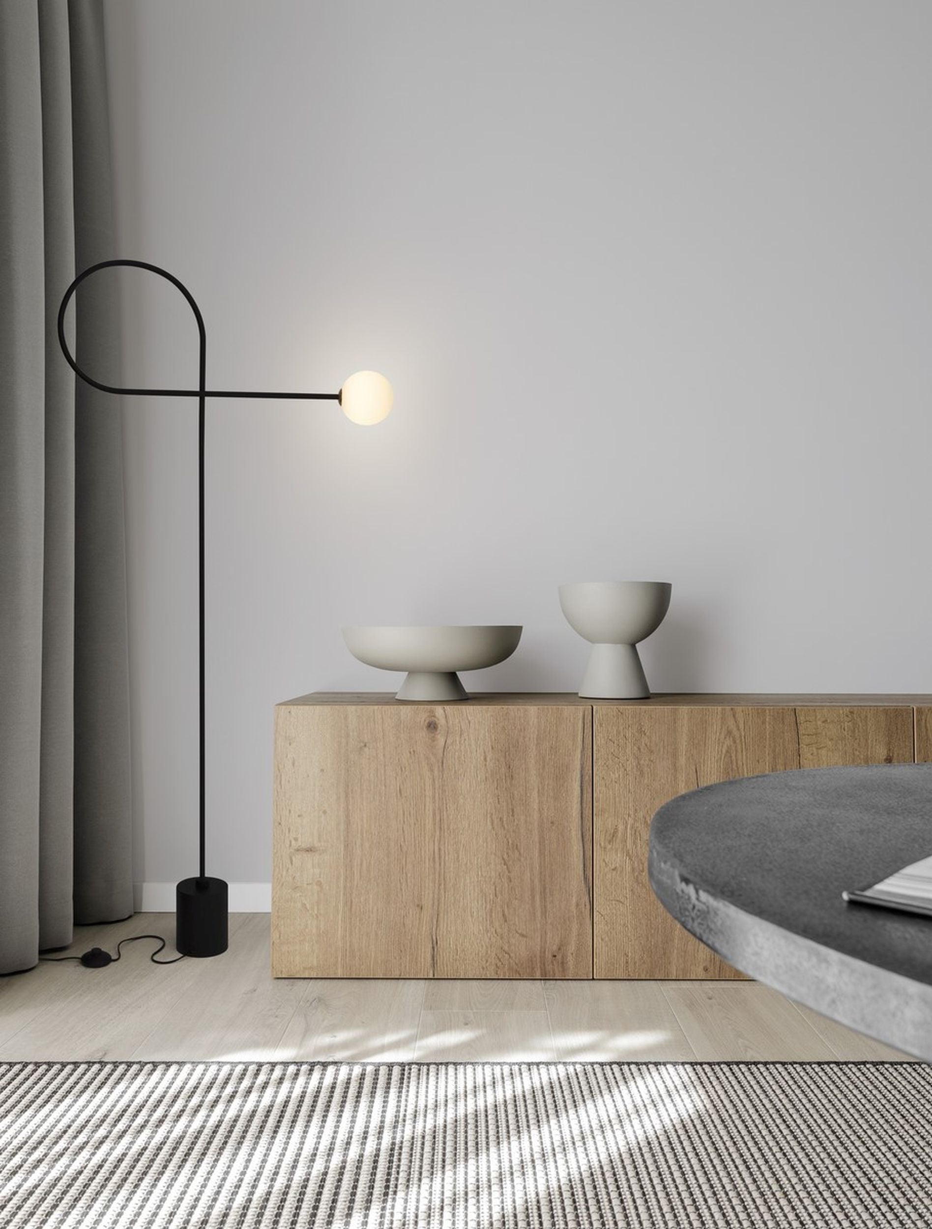 Lampa podłogowa Latuary czarna