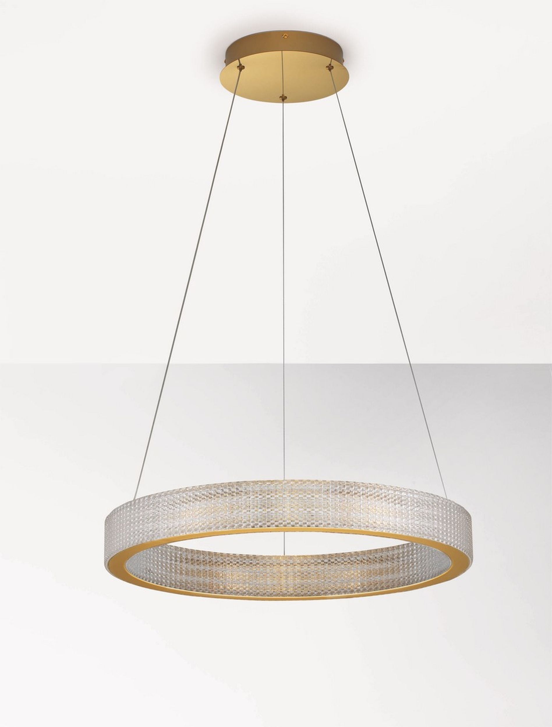 Żyrandol Jacess LED 60 cm złoty