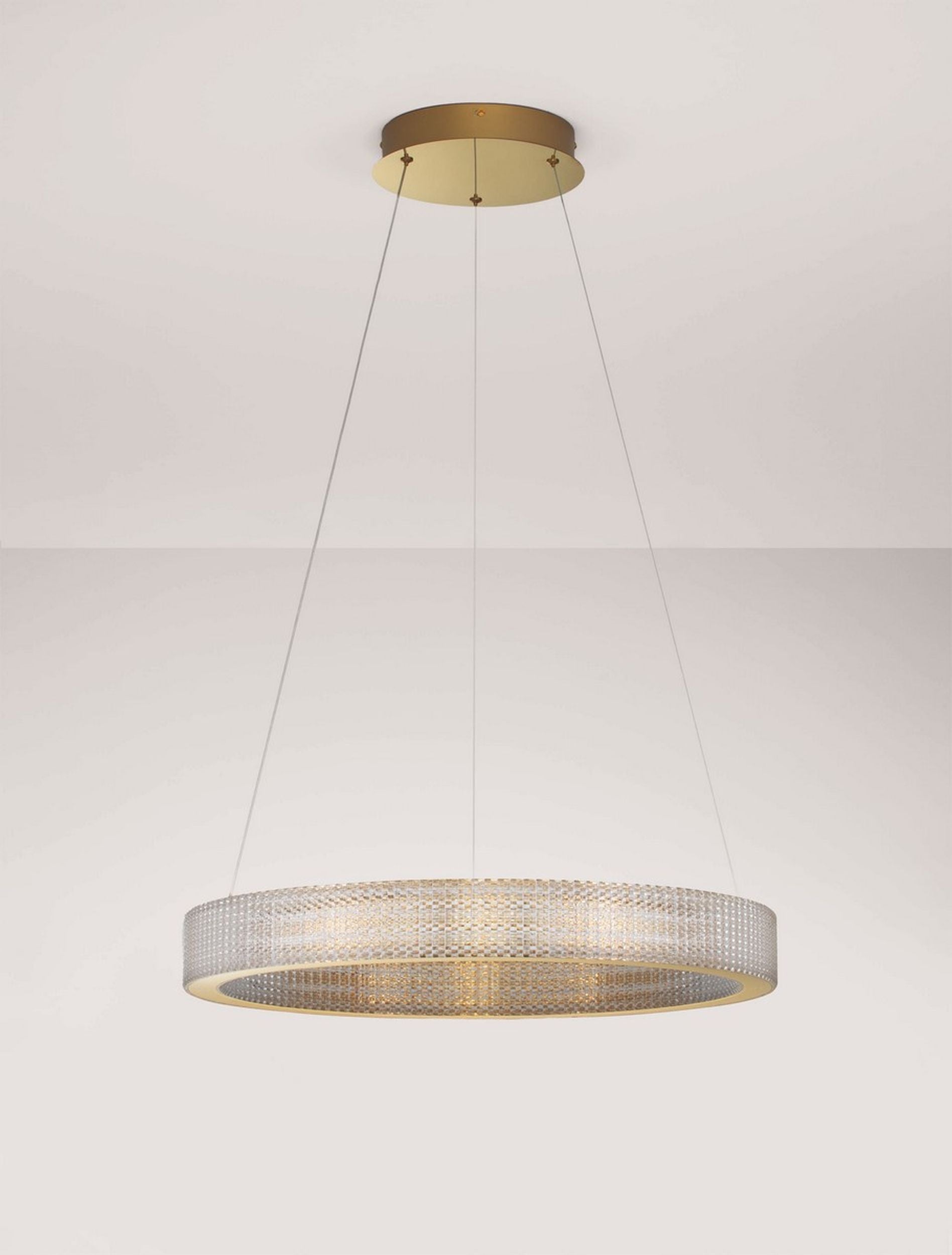 Żyrandol Jacess LED 60 cm złoty
