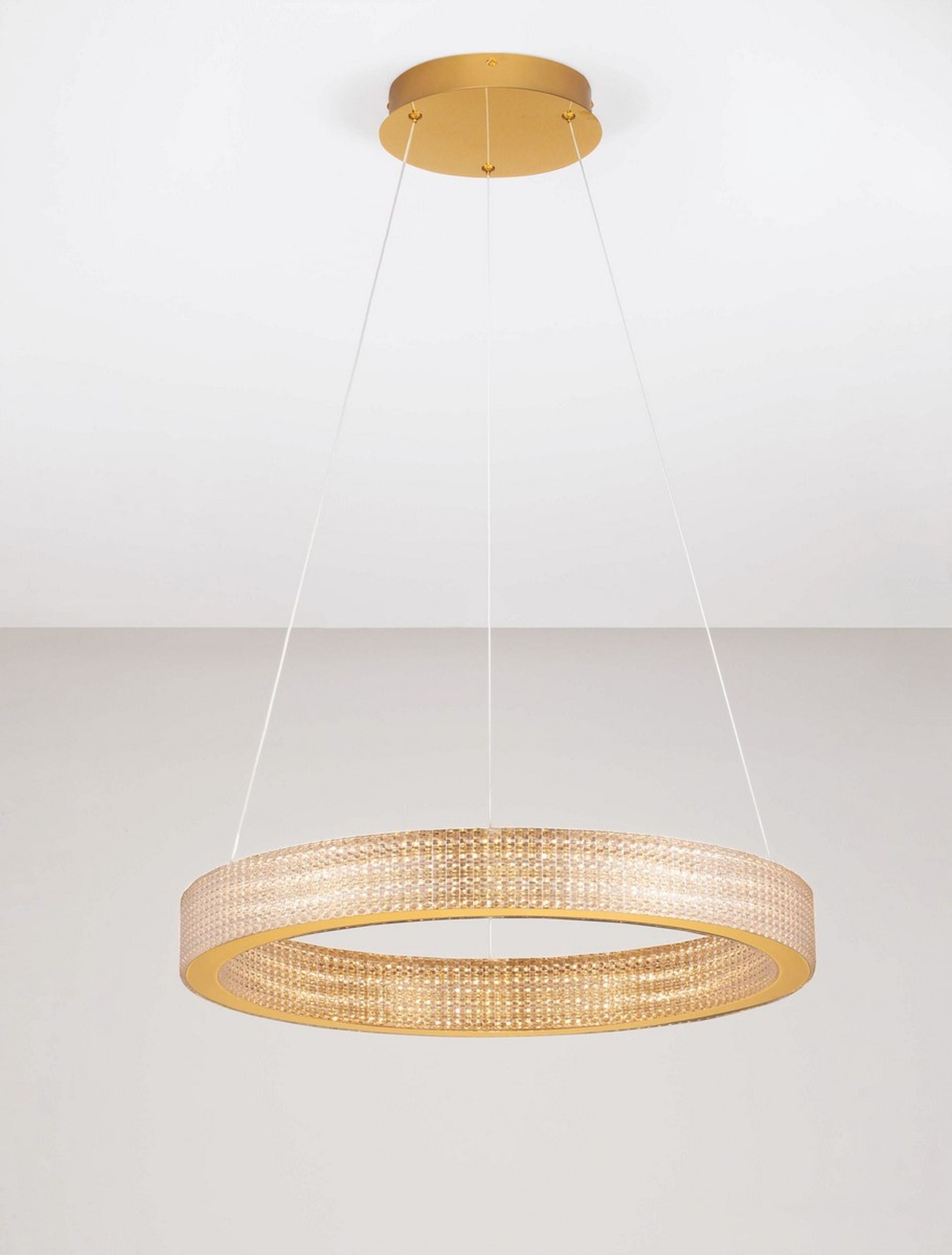Żyrandol Jacess LED 60 cm złoty