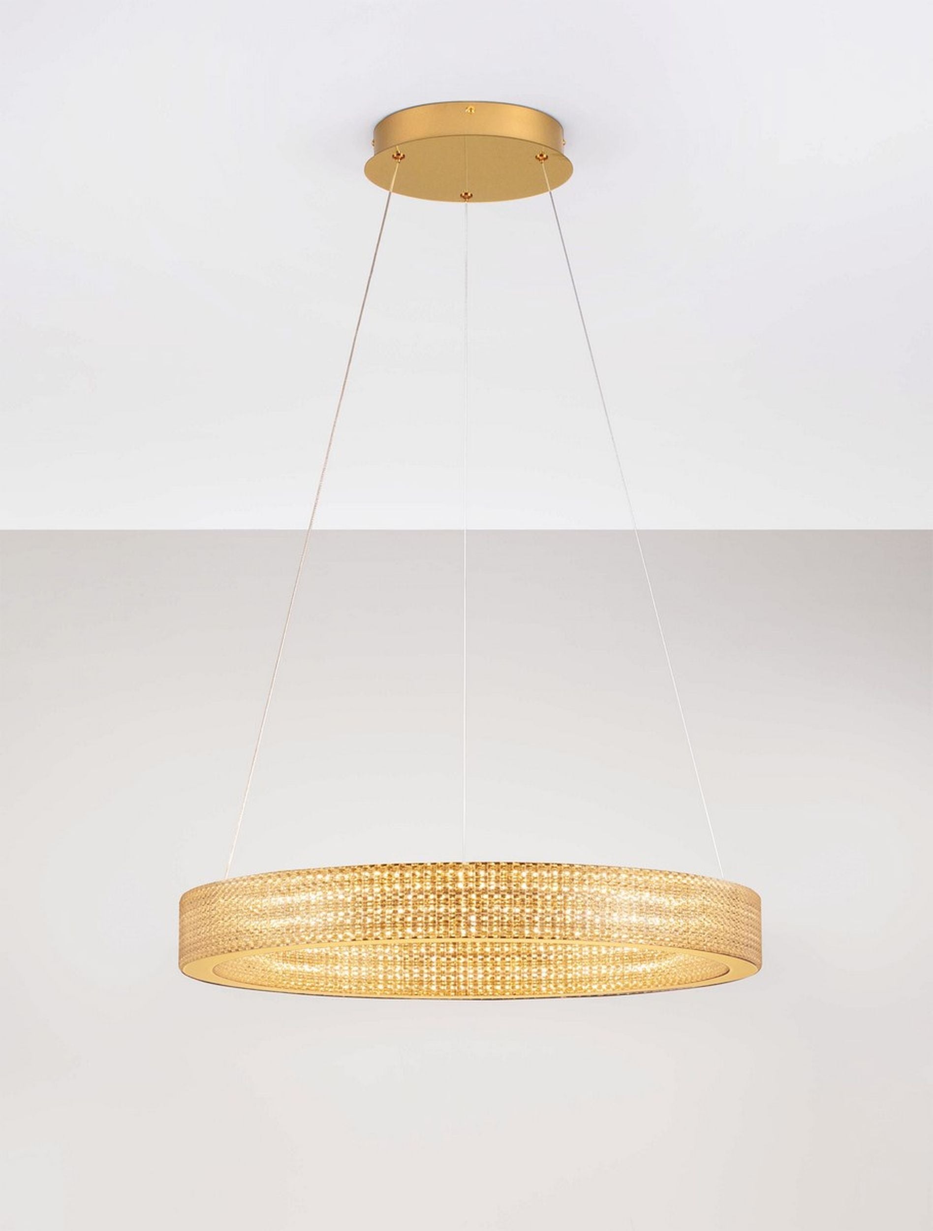 Żyrandol Jacess LED 60 cm złoty