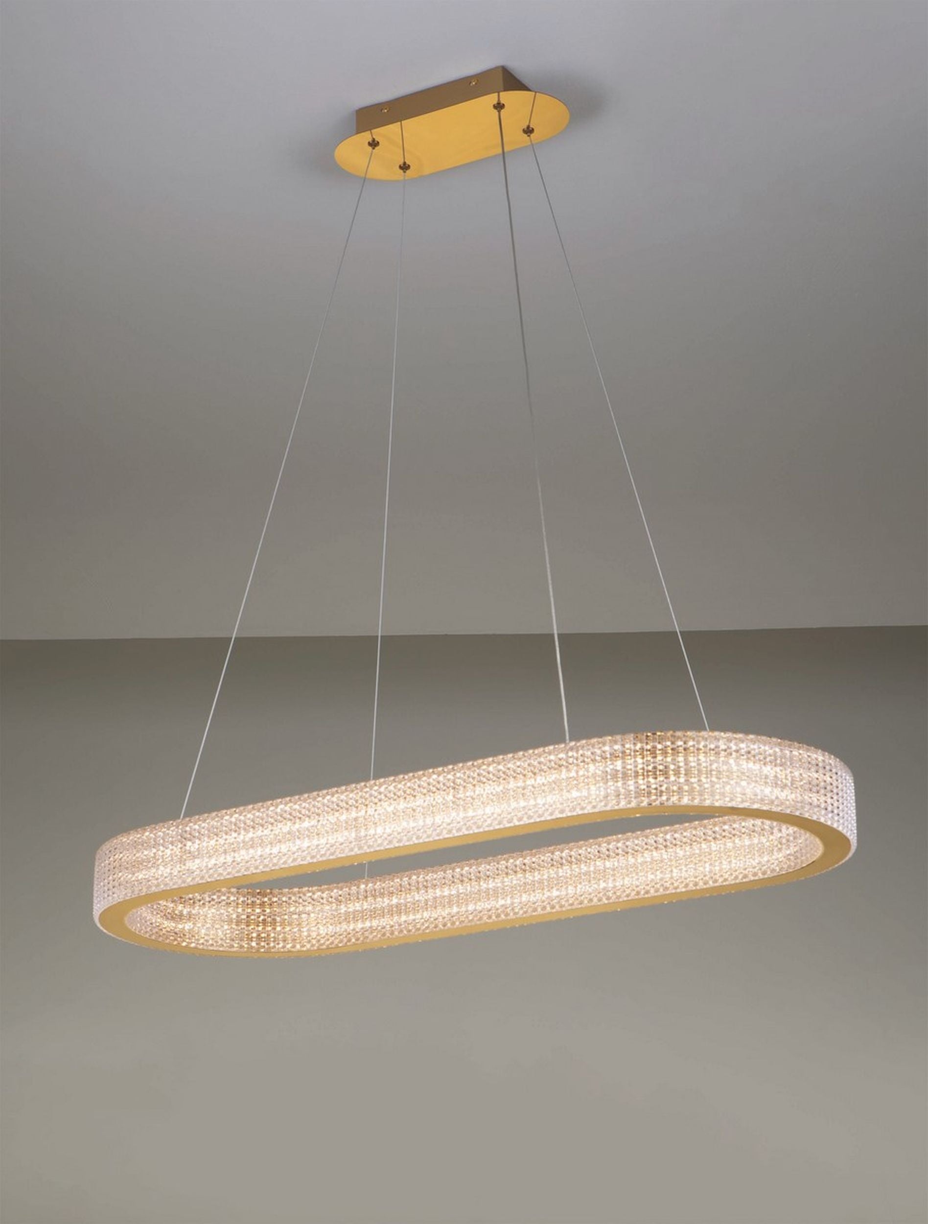 Żyrandol Jacess LED 98x91 cm złoty