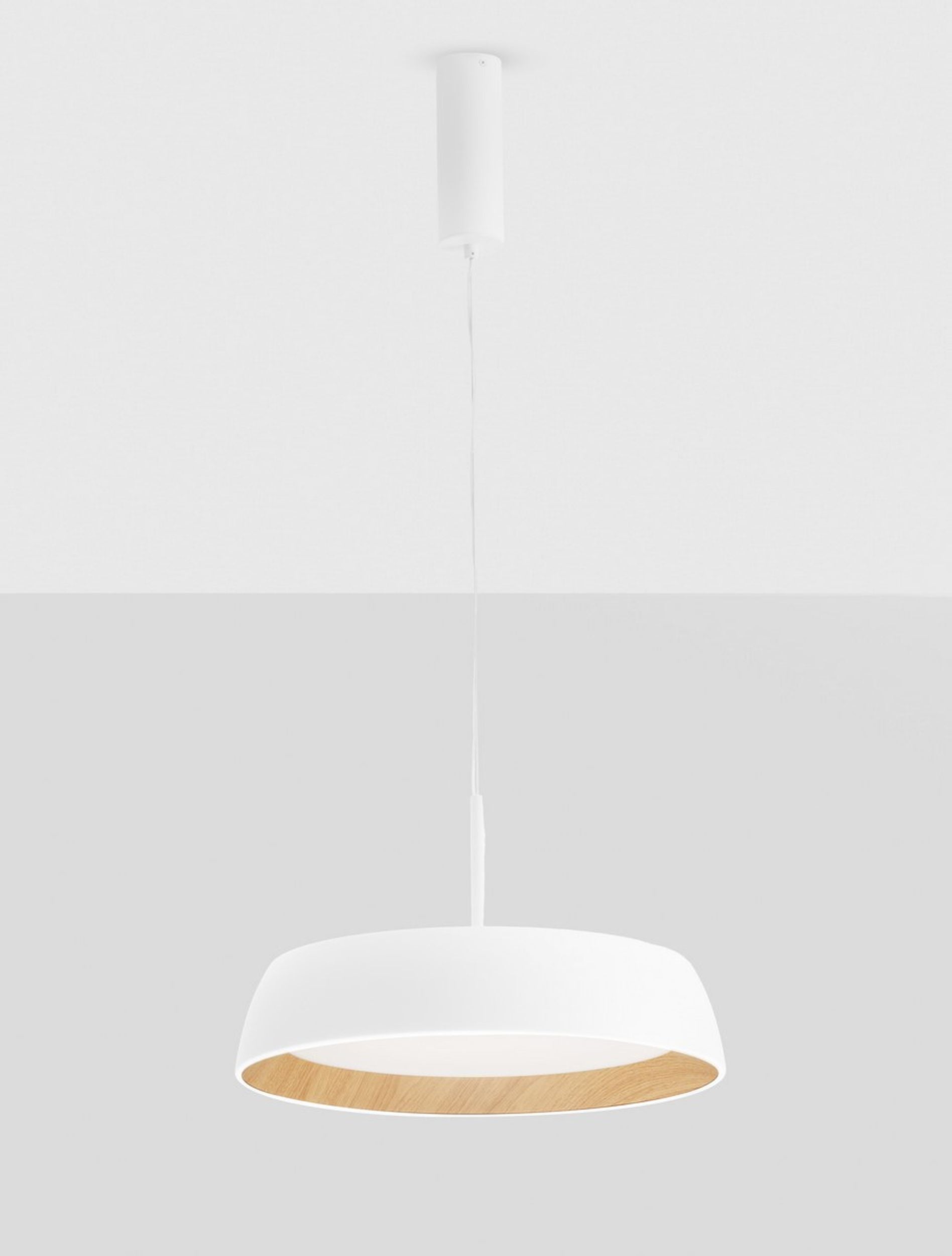 Lampa wisząca Kessov LED brązowo-biała