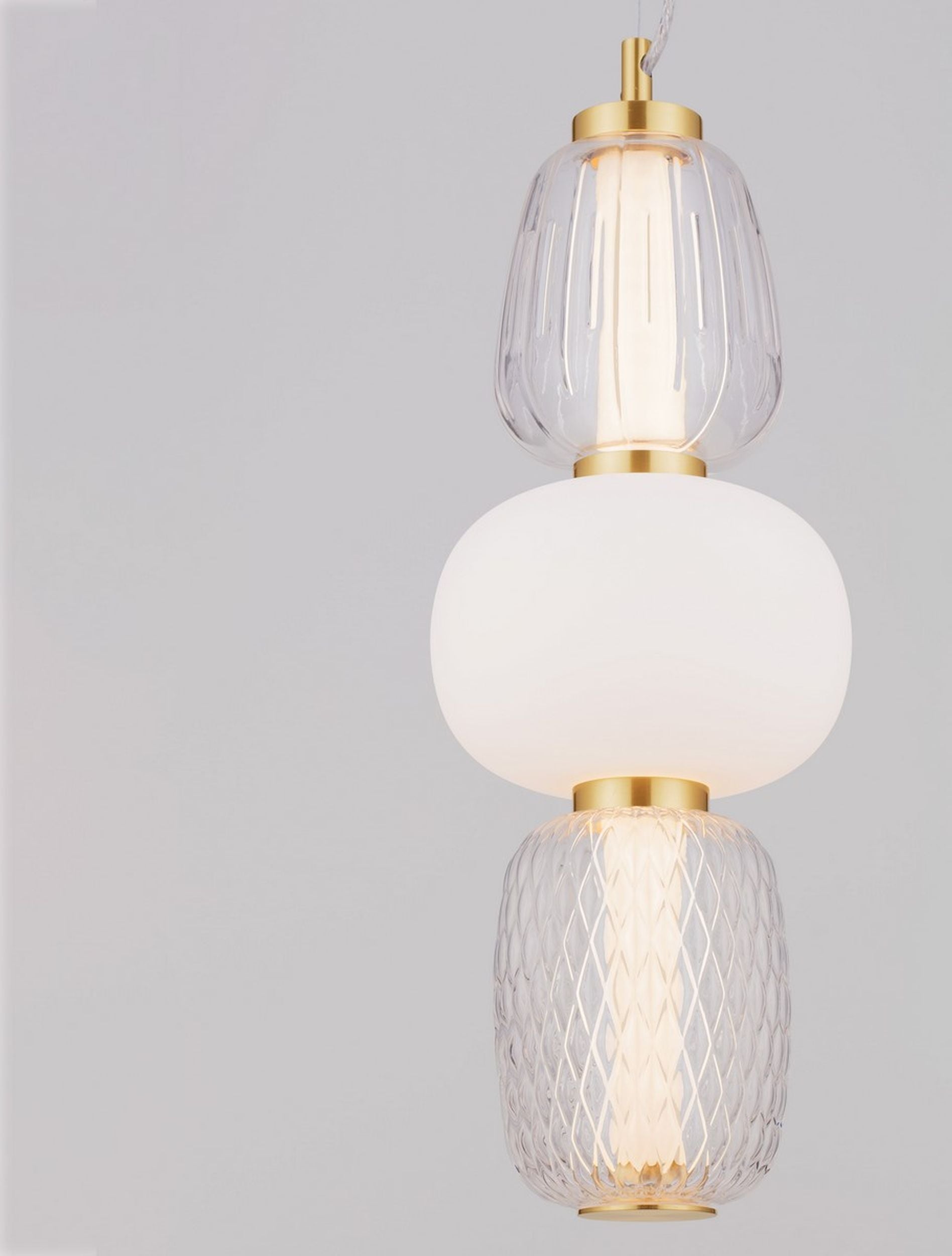 Lampa wisząca Velorya I LED biało-złota