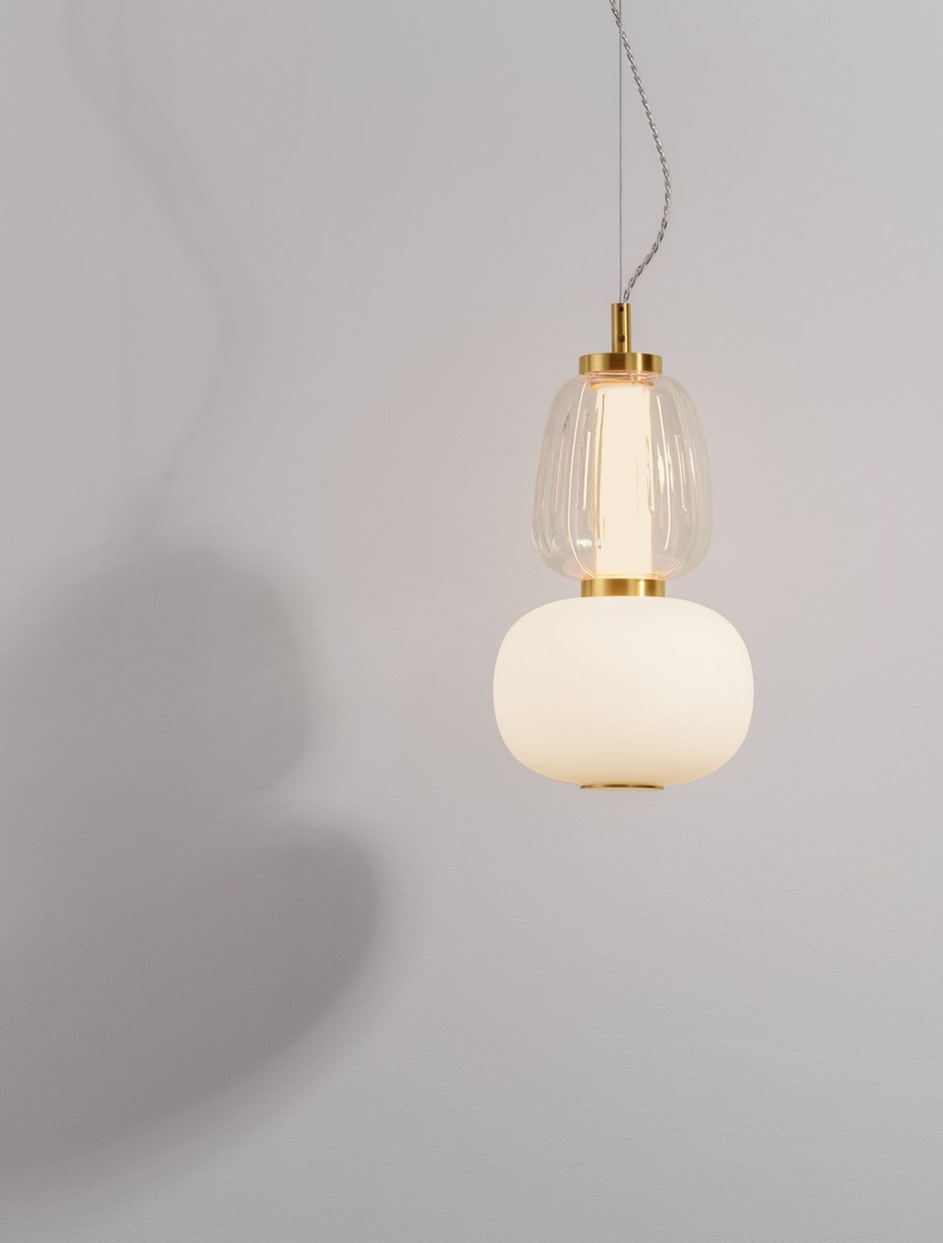 Lampa wisząca Velorya II LED biało-złota