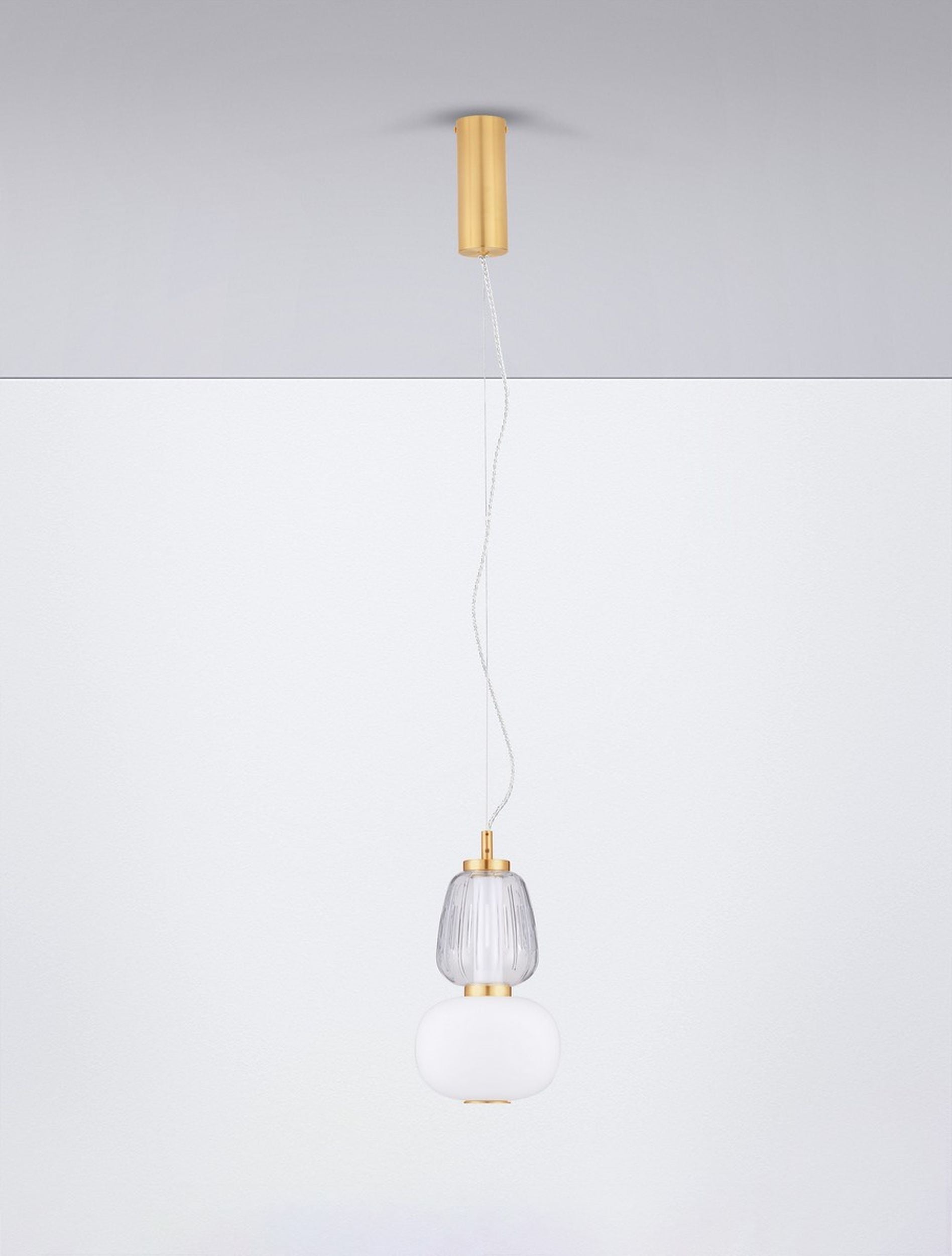 Lampa wisząca Velorya II LED biało-złota
