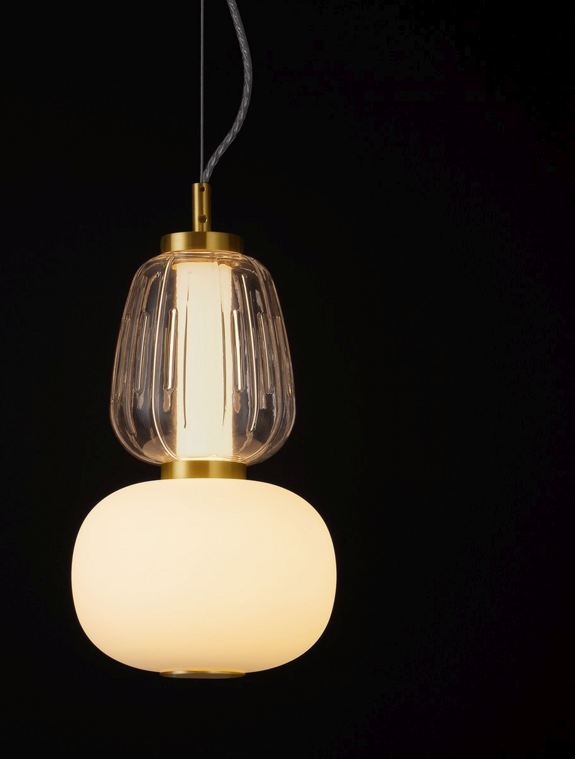 Lampa wisząca Velorya II LED biało-złota