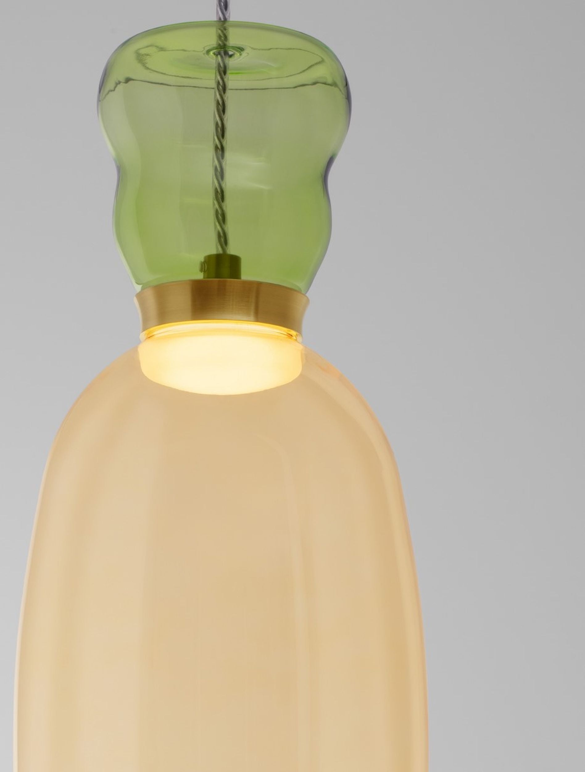Lampa wisząca Kiands LED x1 zielono-złota
