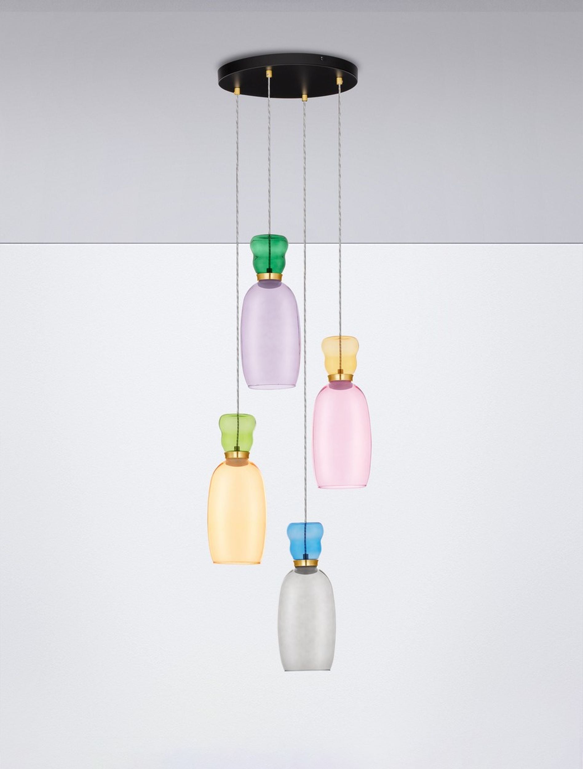 Lampa wisząca Kiands LED x4 wielokolorowa