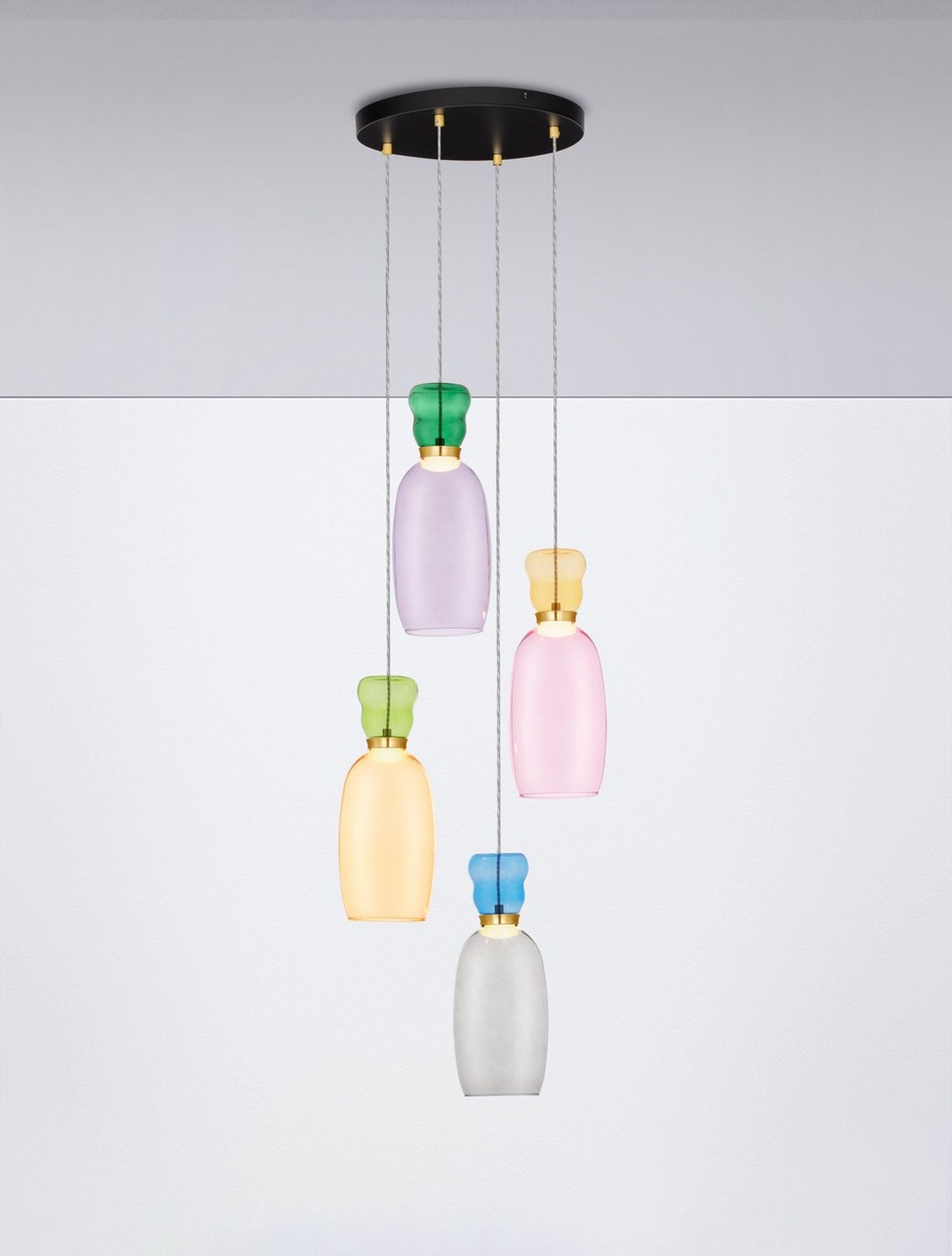 Lampa wisząca Kiands LED x4 wielokolorowa