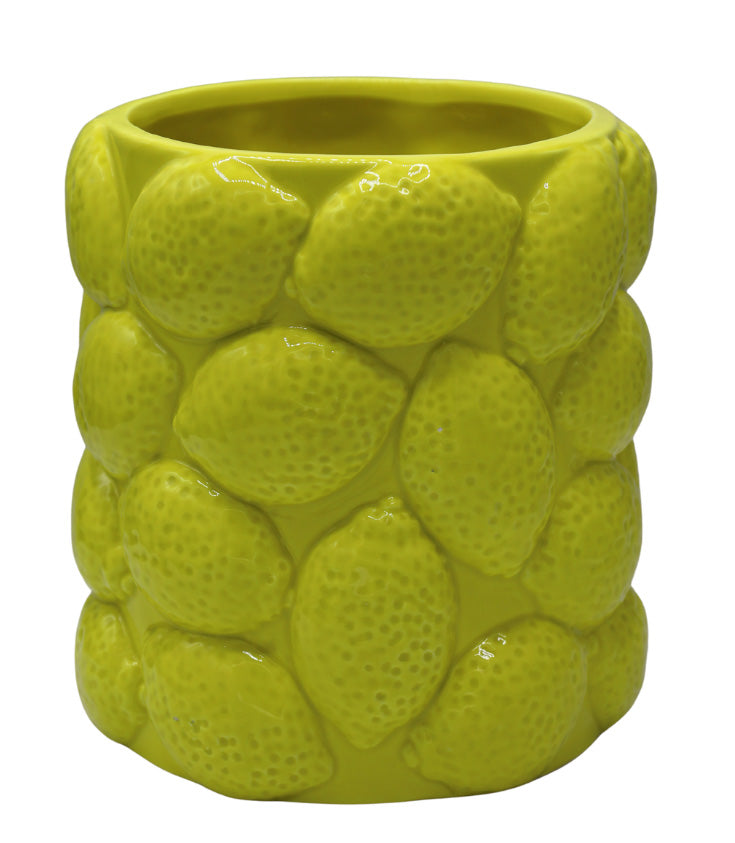 Doniczka ceramiczna Yuzuva 17,6 cm limonkowa