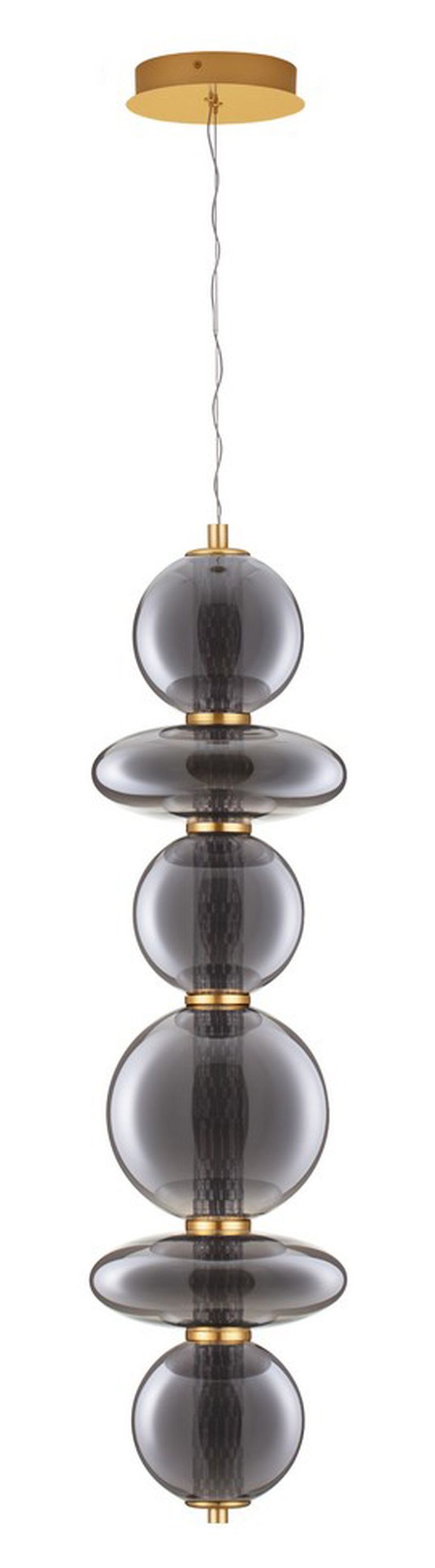 Lampa wisząca Evences II LED czarno-złota