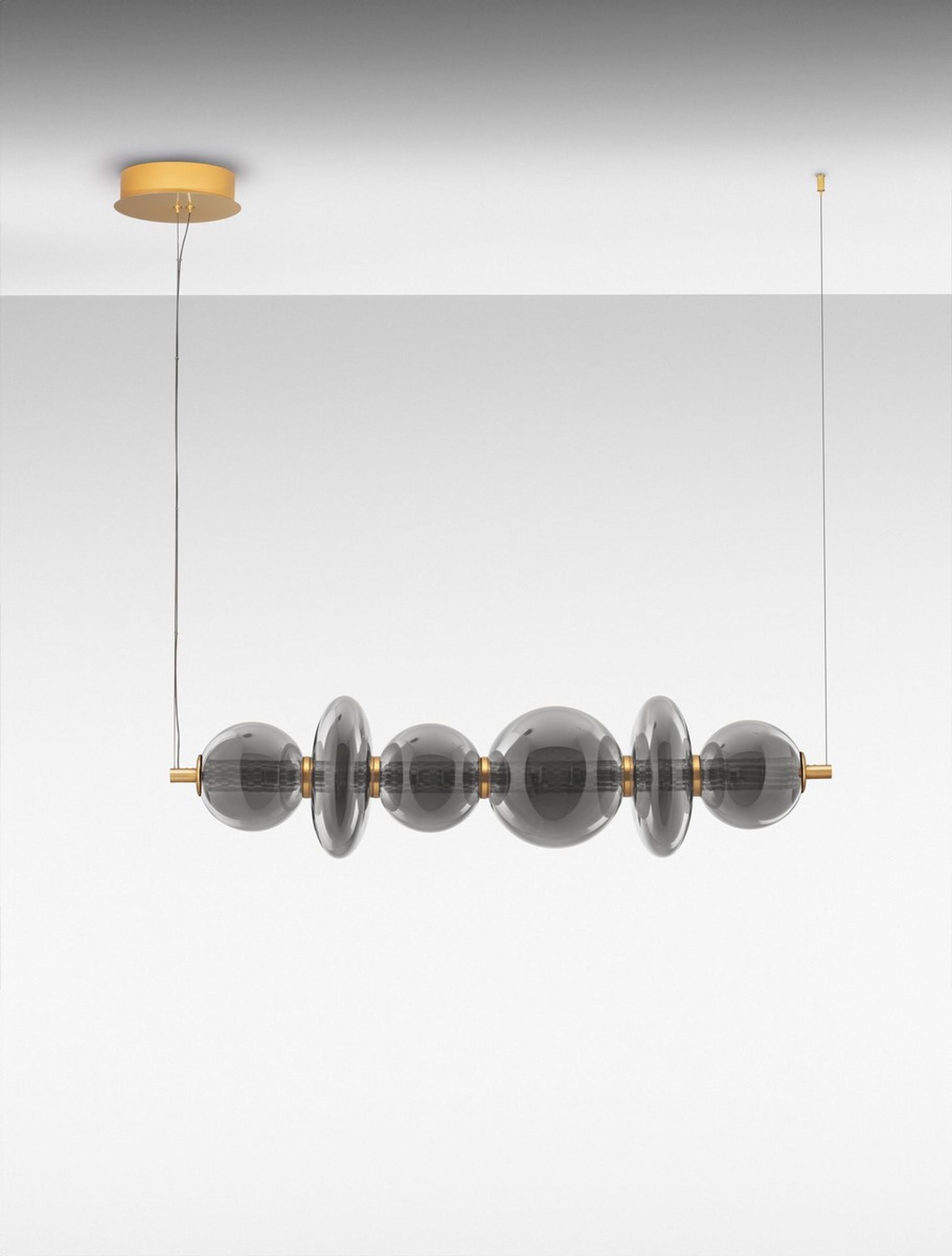 Lampa wisząca Evences III LED czarno-złota