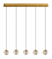 Lampa wisząca Holitt LED x5 złota