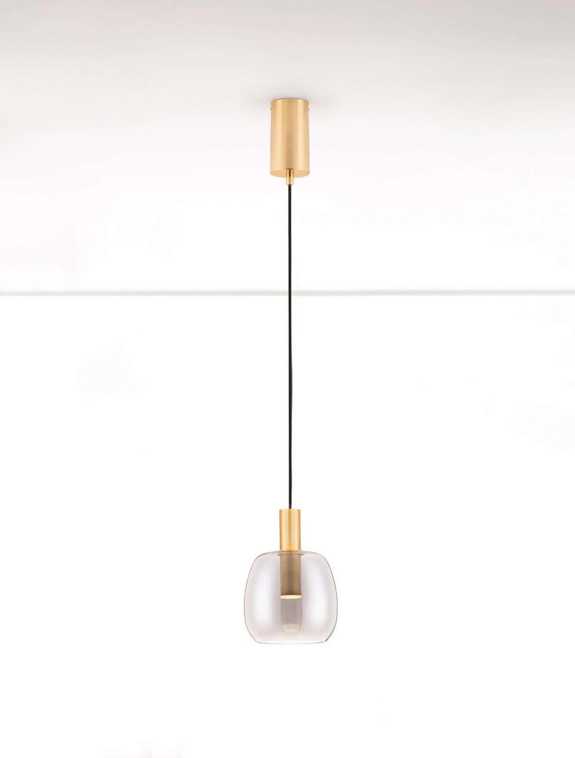 Lampa wisząca Morifia I LED szaro-złota