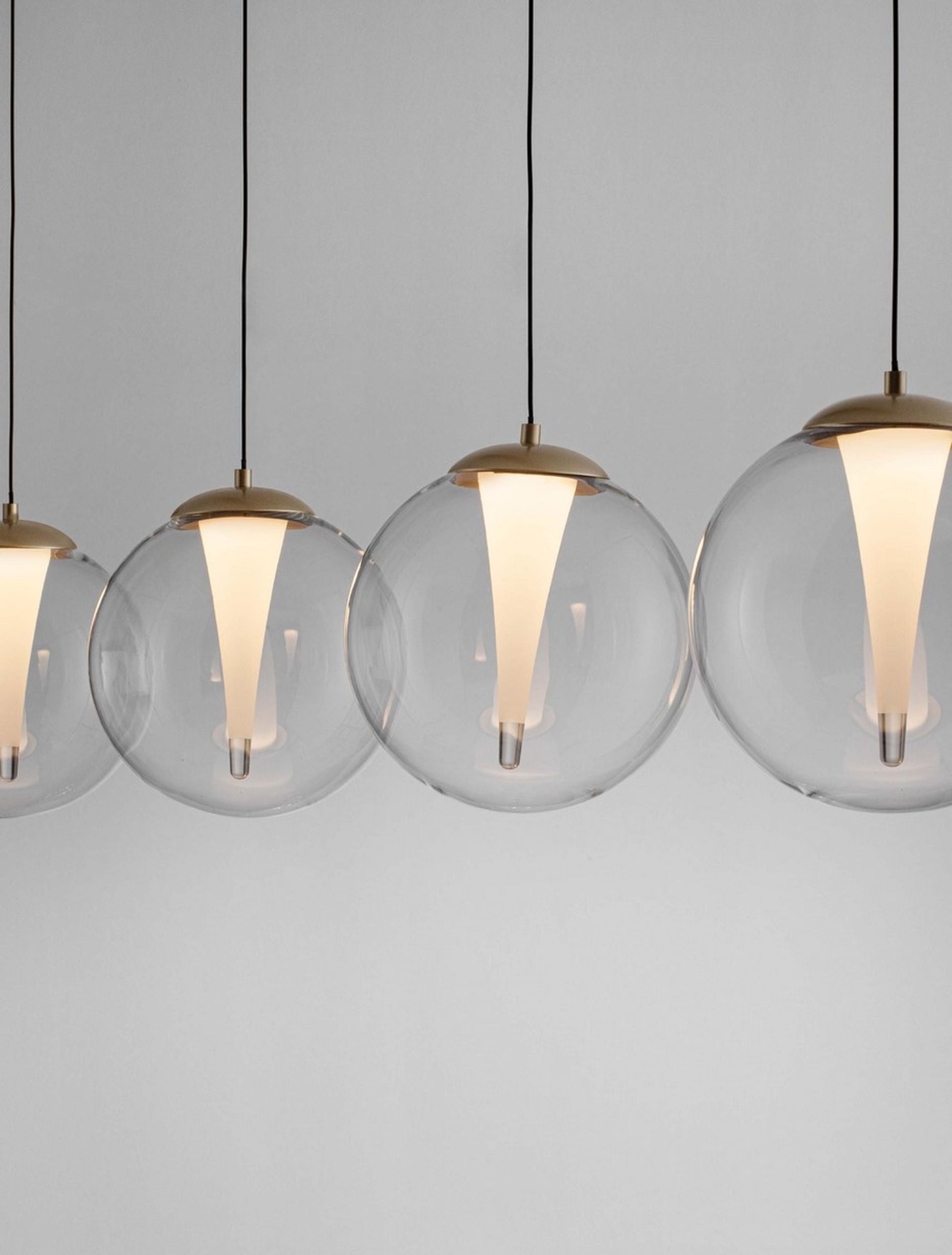 Lampa wisząca Eviline LED x4 złota