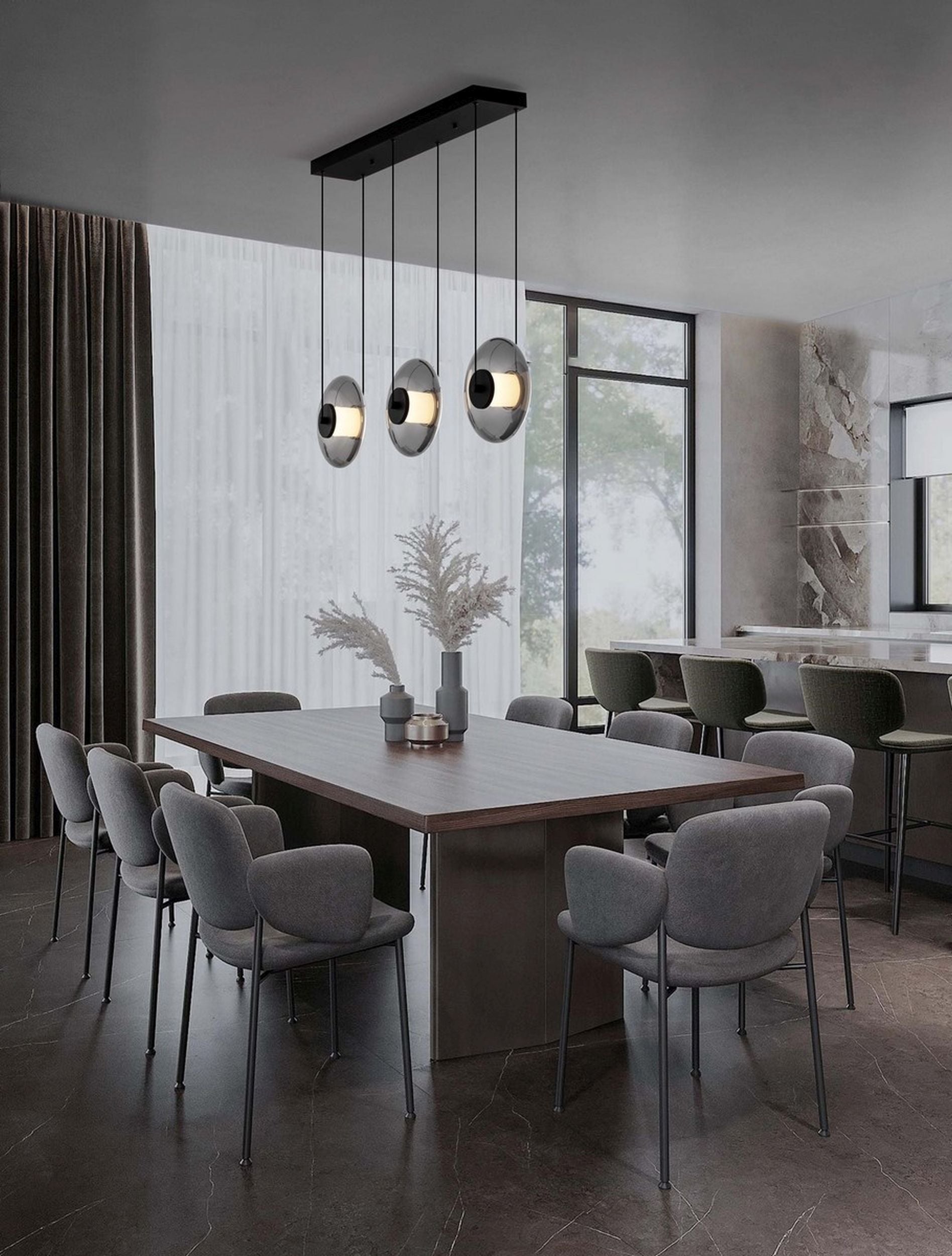 Lampa wisząca Lynoll LED x3 czarna