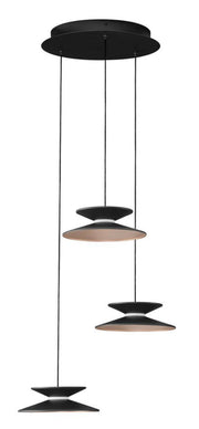Lampa wisząca Sketter LED x3 złoto-czarna