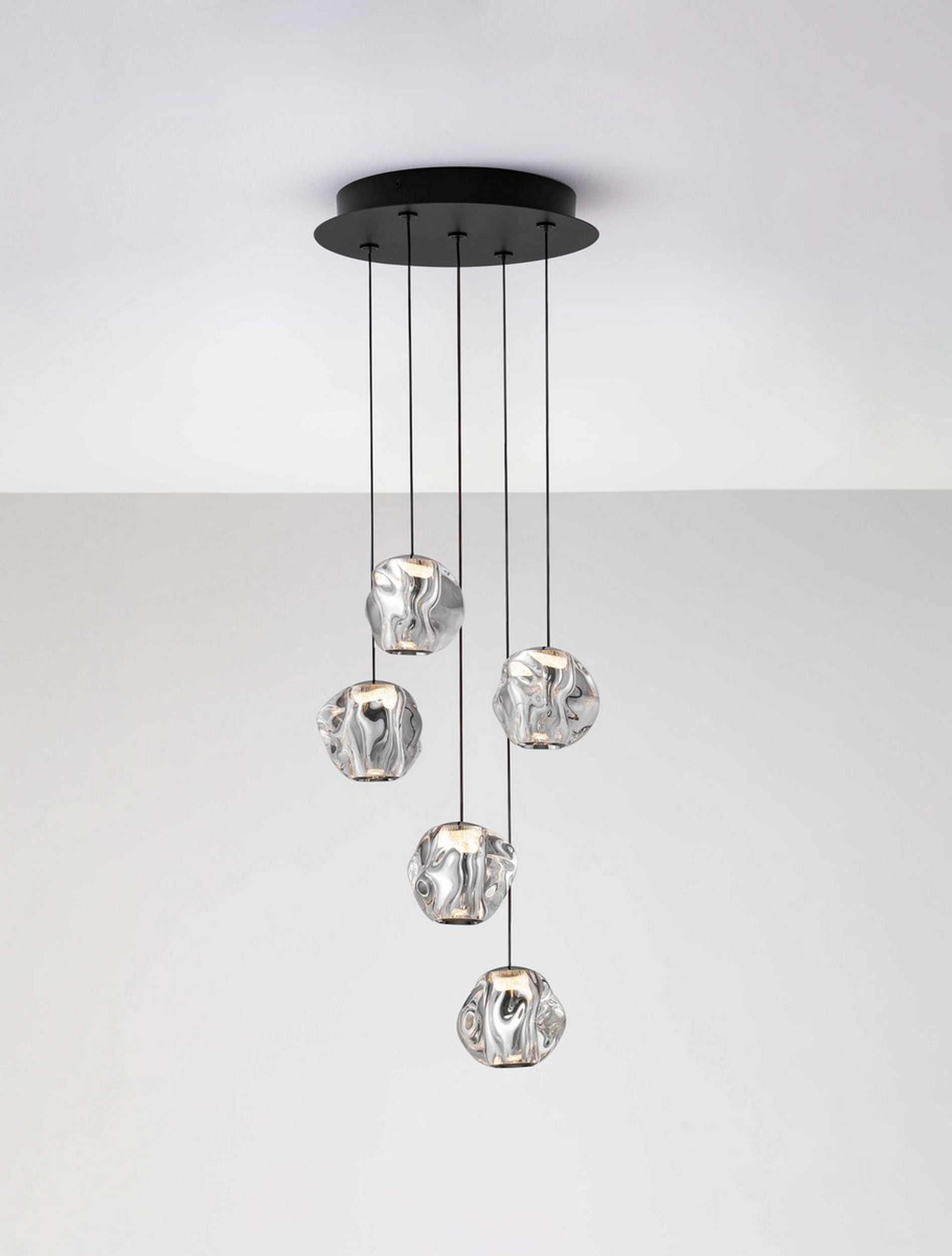 Lampa wisząca Borall LED x5 czarna