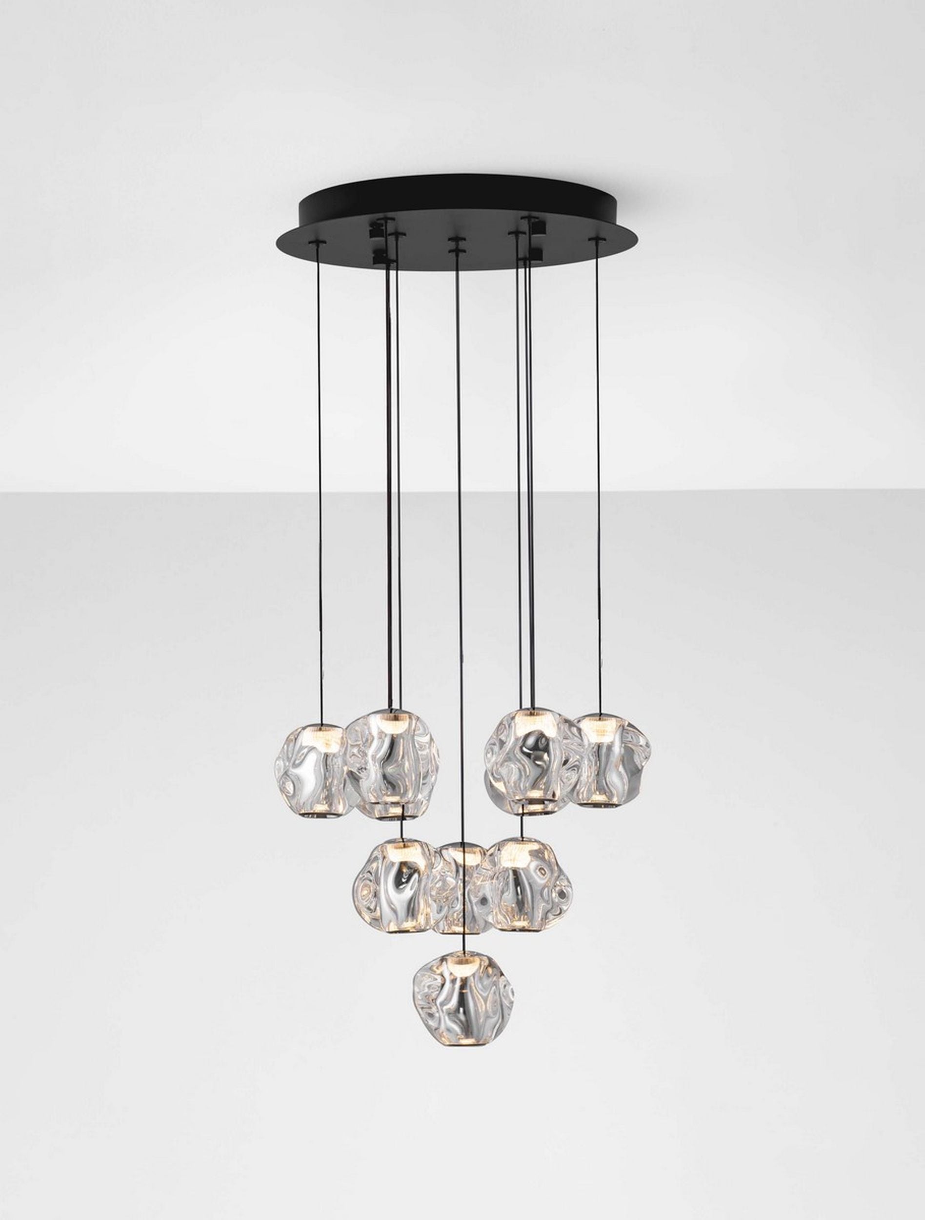 Lampa wisząca Borall LED x10 czarna