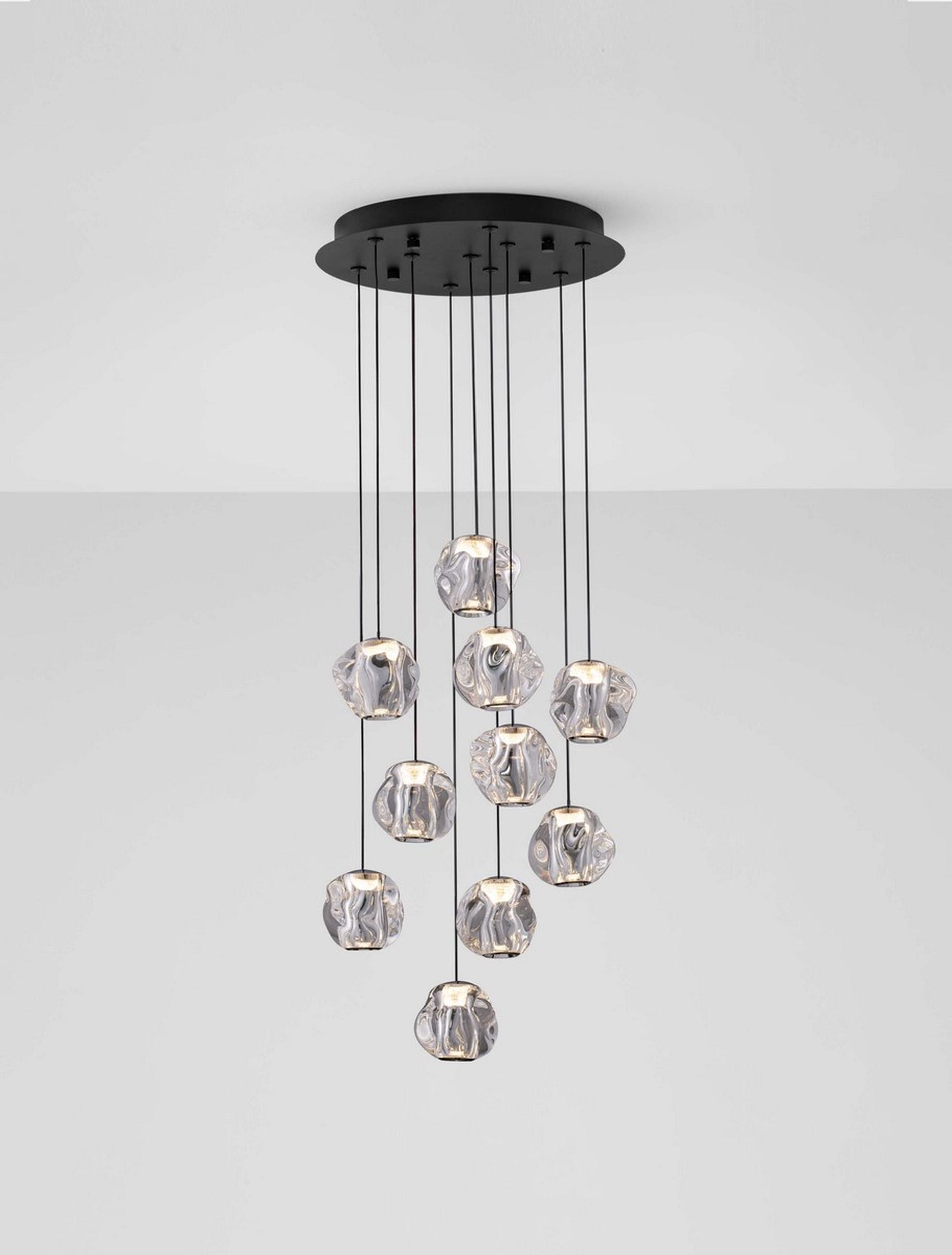 Lampa wisząca Borall LED x10 czarna