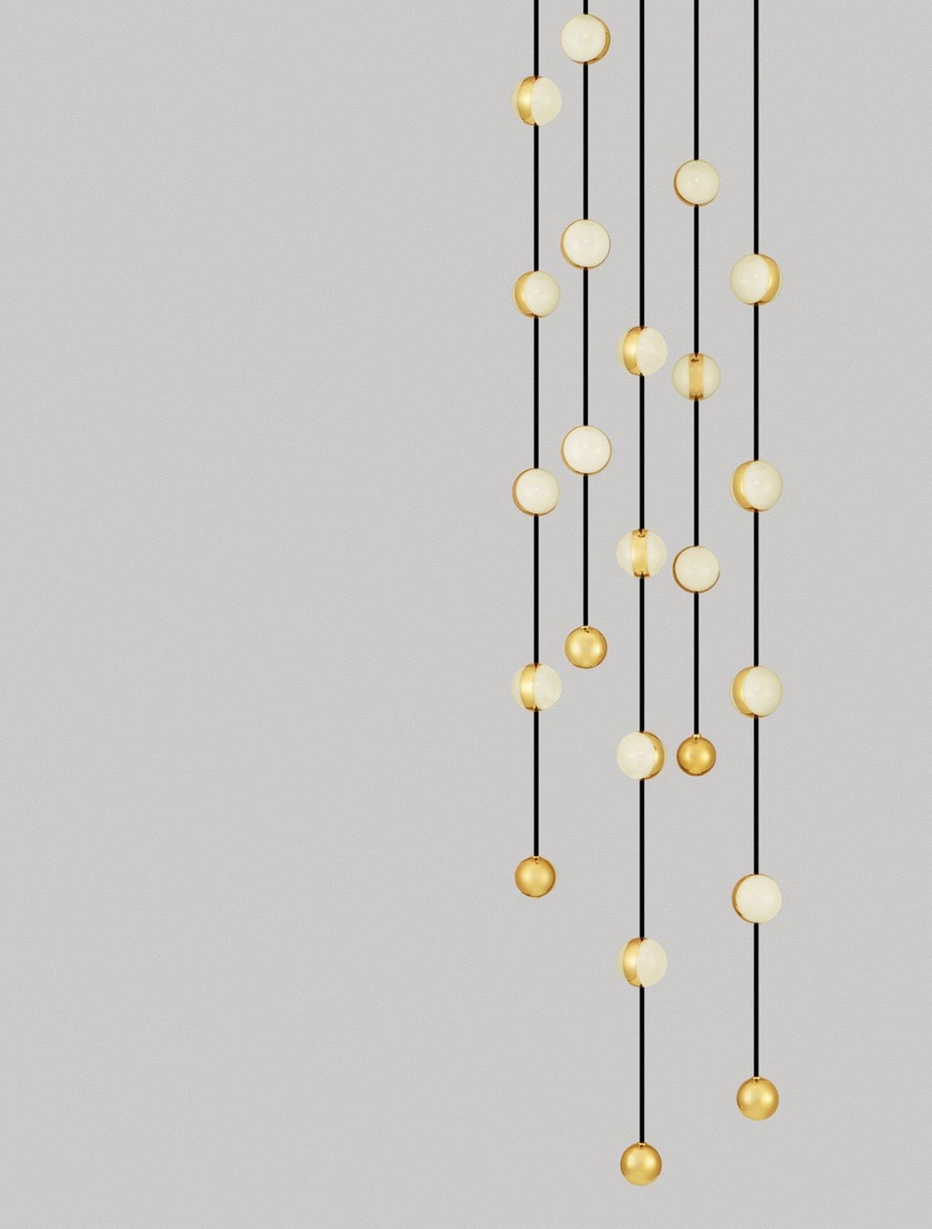 Lampa wisząca Systally LED 200 cm złoto-czarna