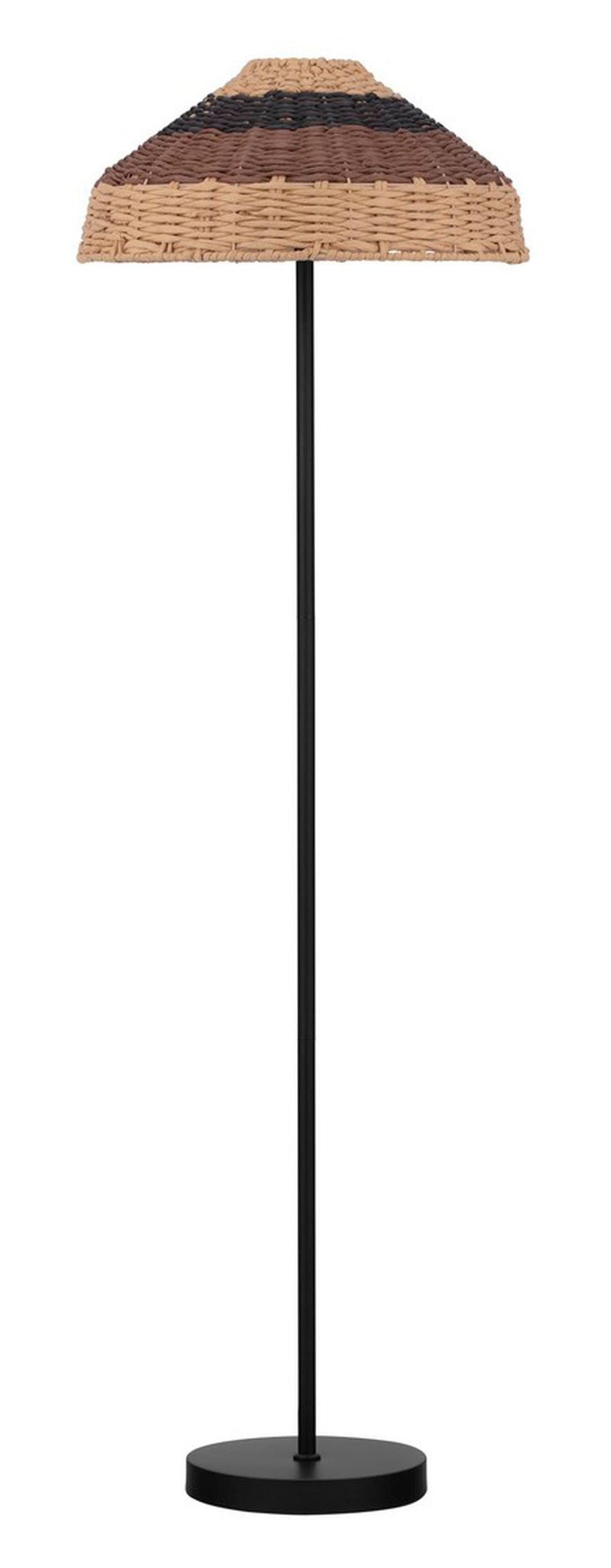 Lampa podłogowa Digilly czarno-brązowa