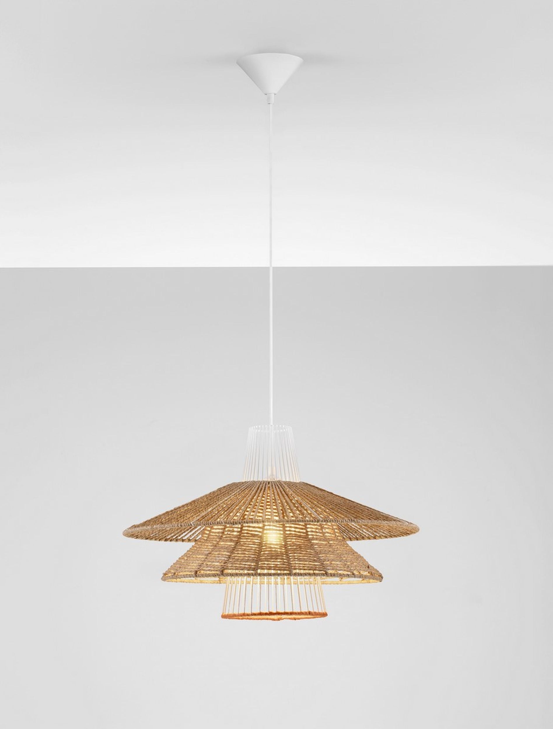 Lampa wisząca Silley brązowo-biała