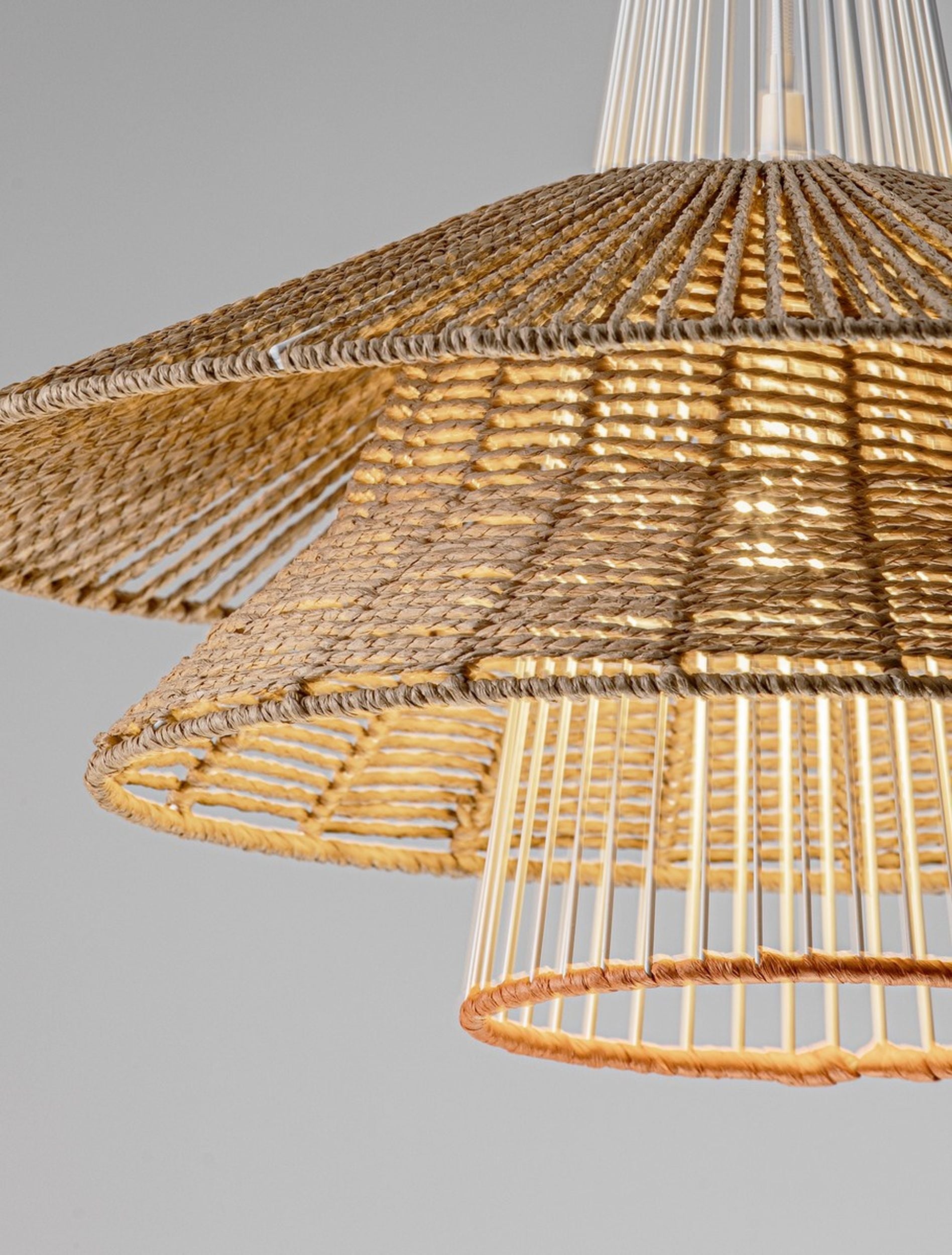 Lampa wisząca Silley brązowo-biała