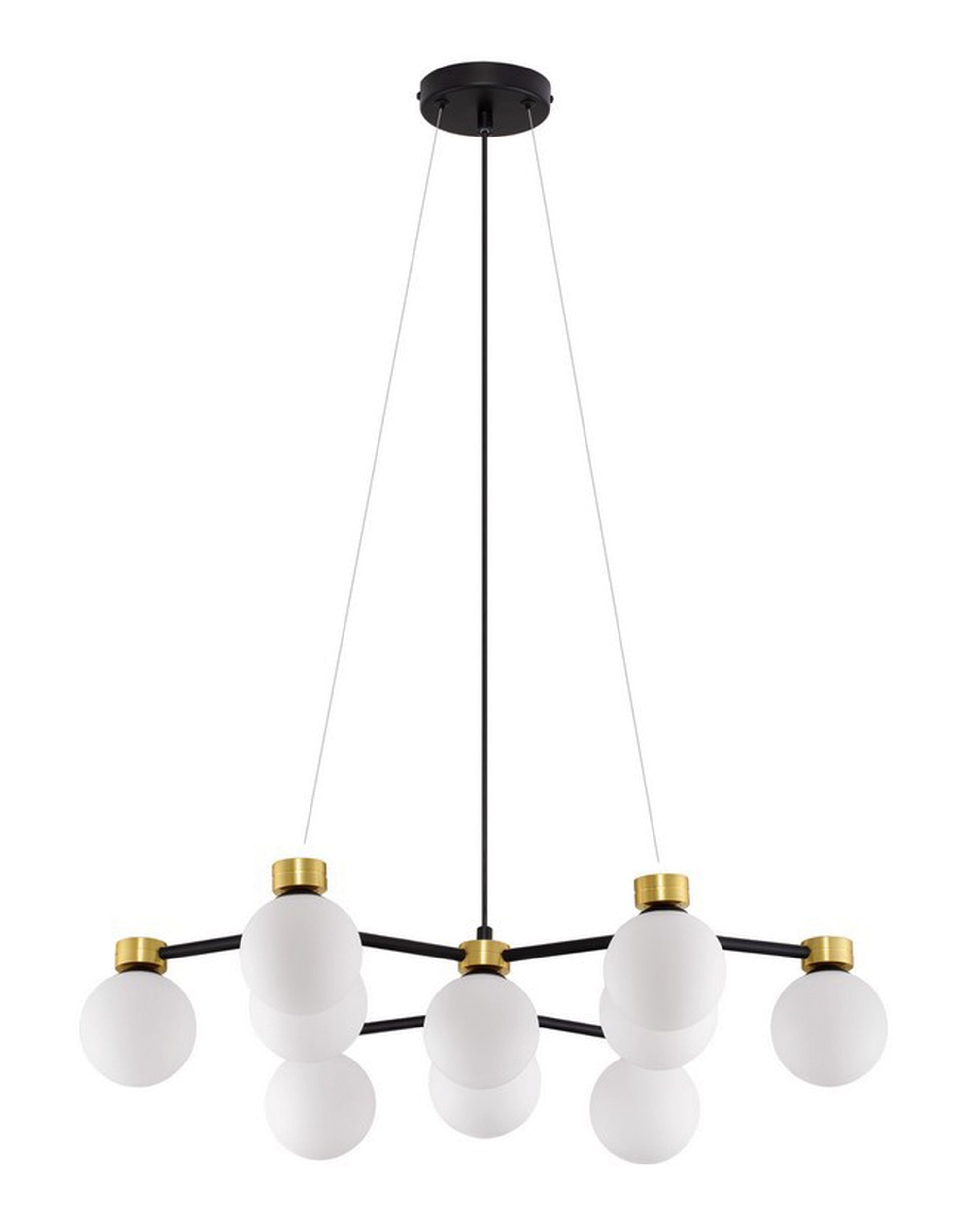 Lampa wisząca Devorie x10 czarno-złota