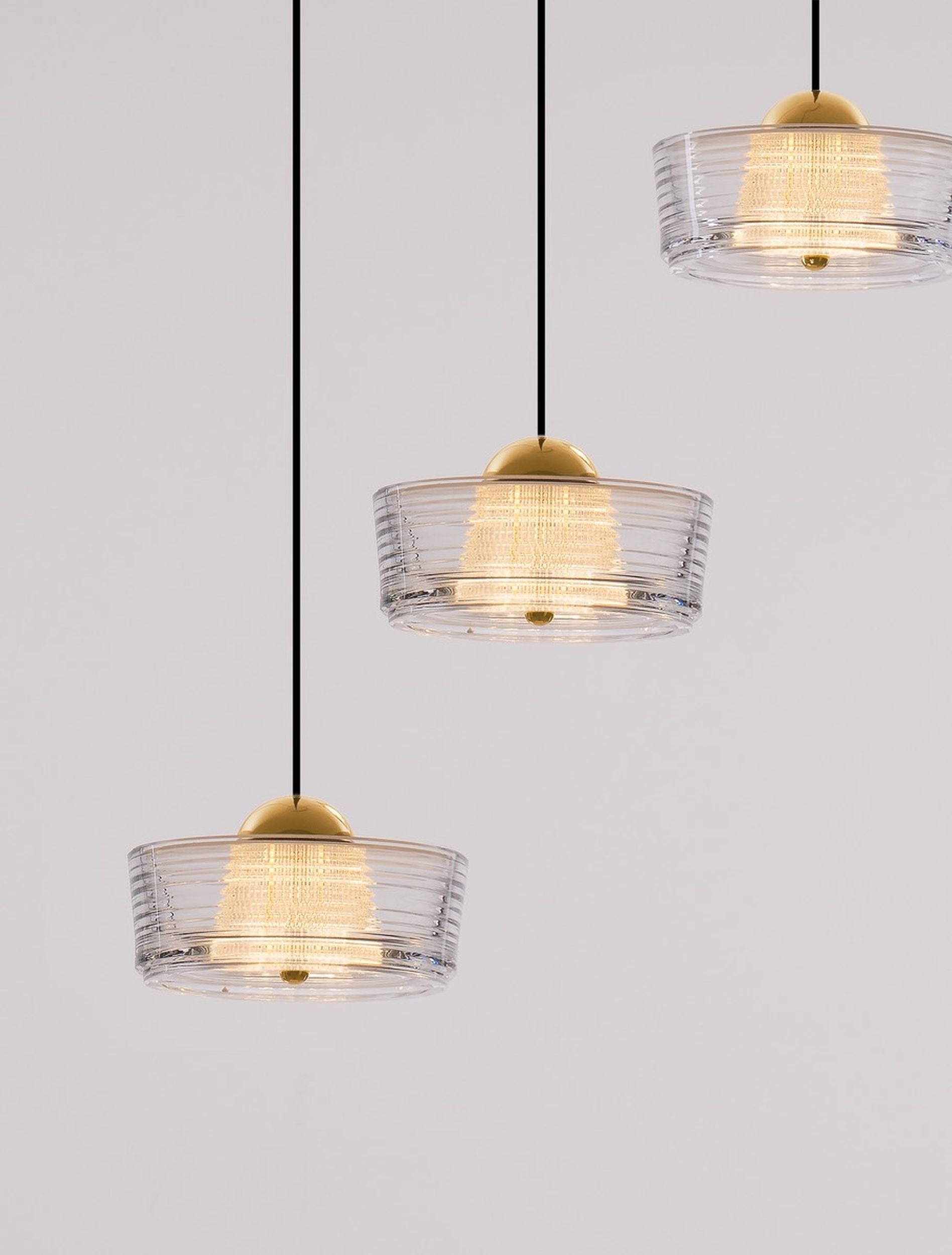 Lampa wisząca Ivoprett LED x3 złoto-biała