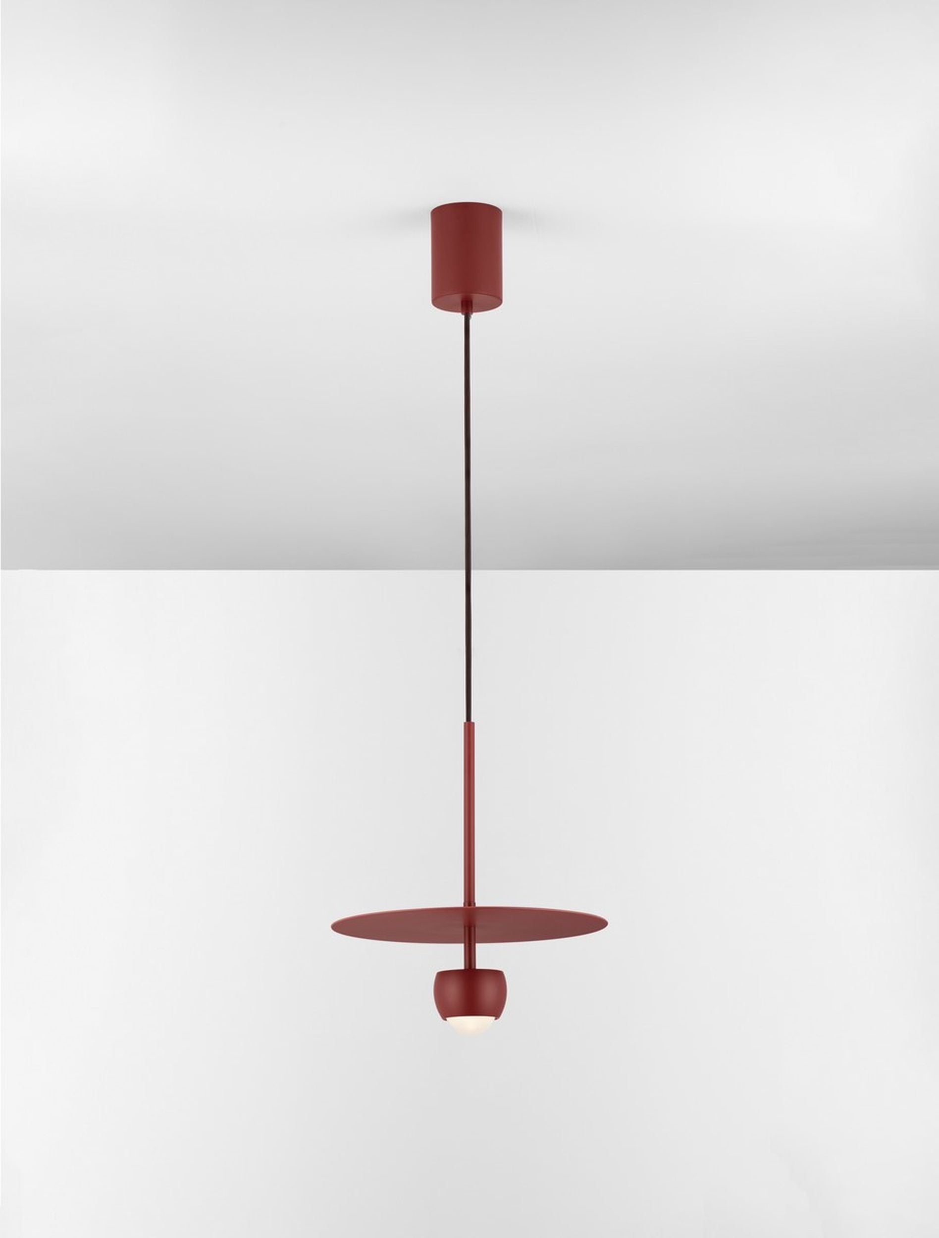 Lampa wisząca Burgens LED bordowa