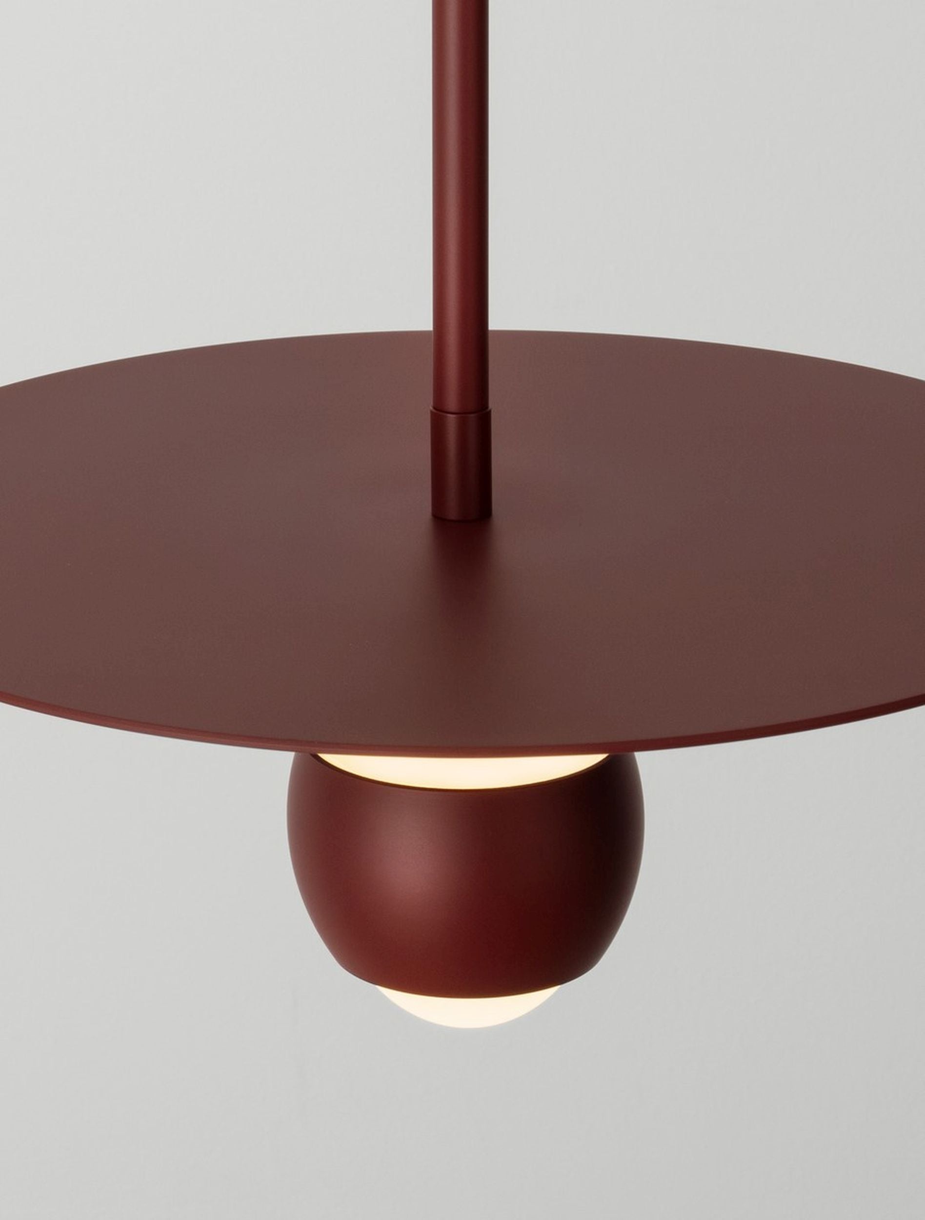 Lampa wisząca Burgens LED bordowa