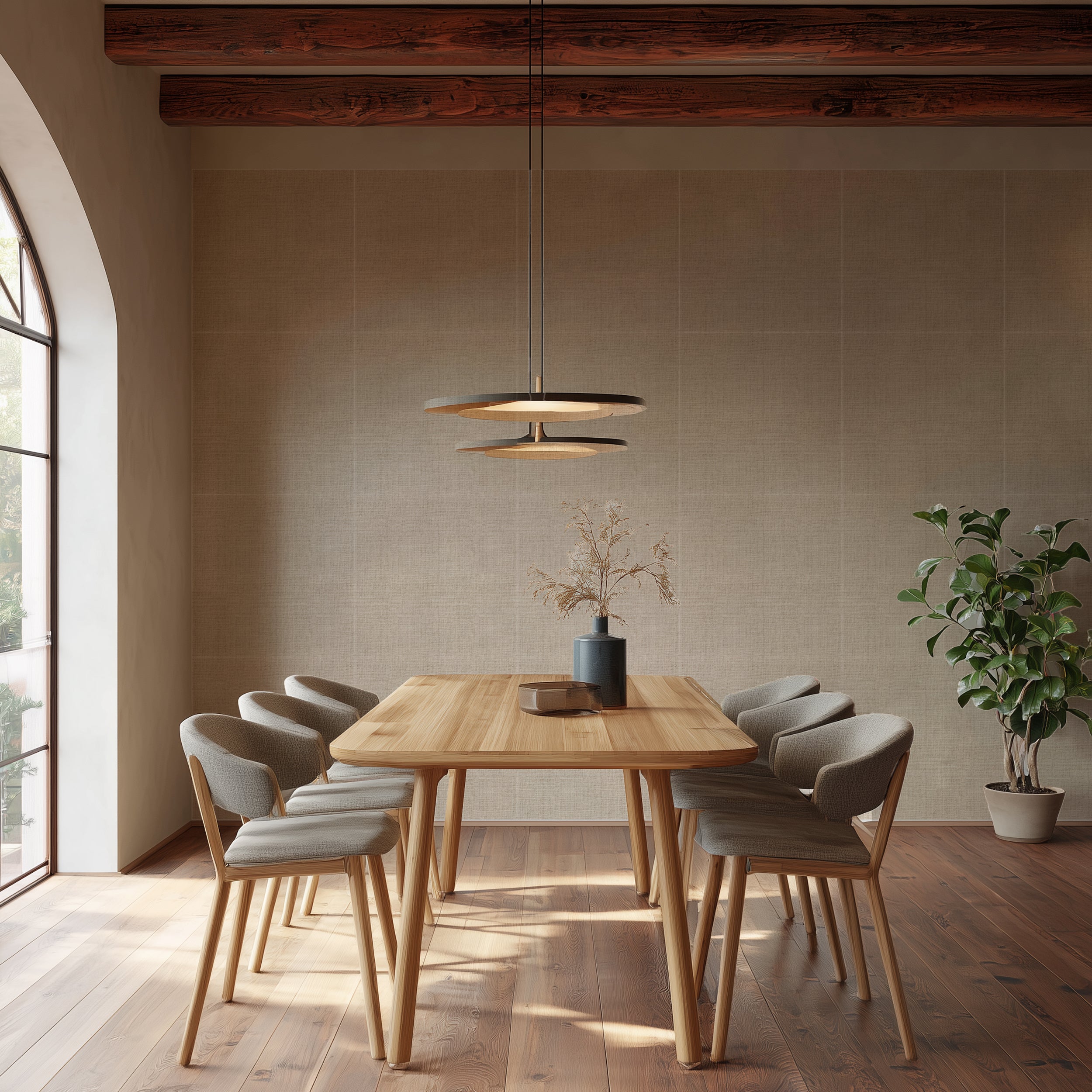 Zestaw paneli akustycznych 2 sztuki Light Linen 60x60 cm