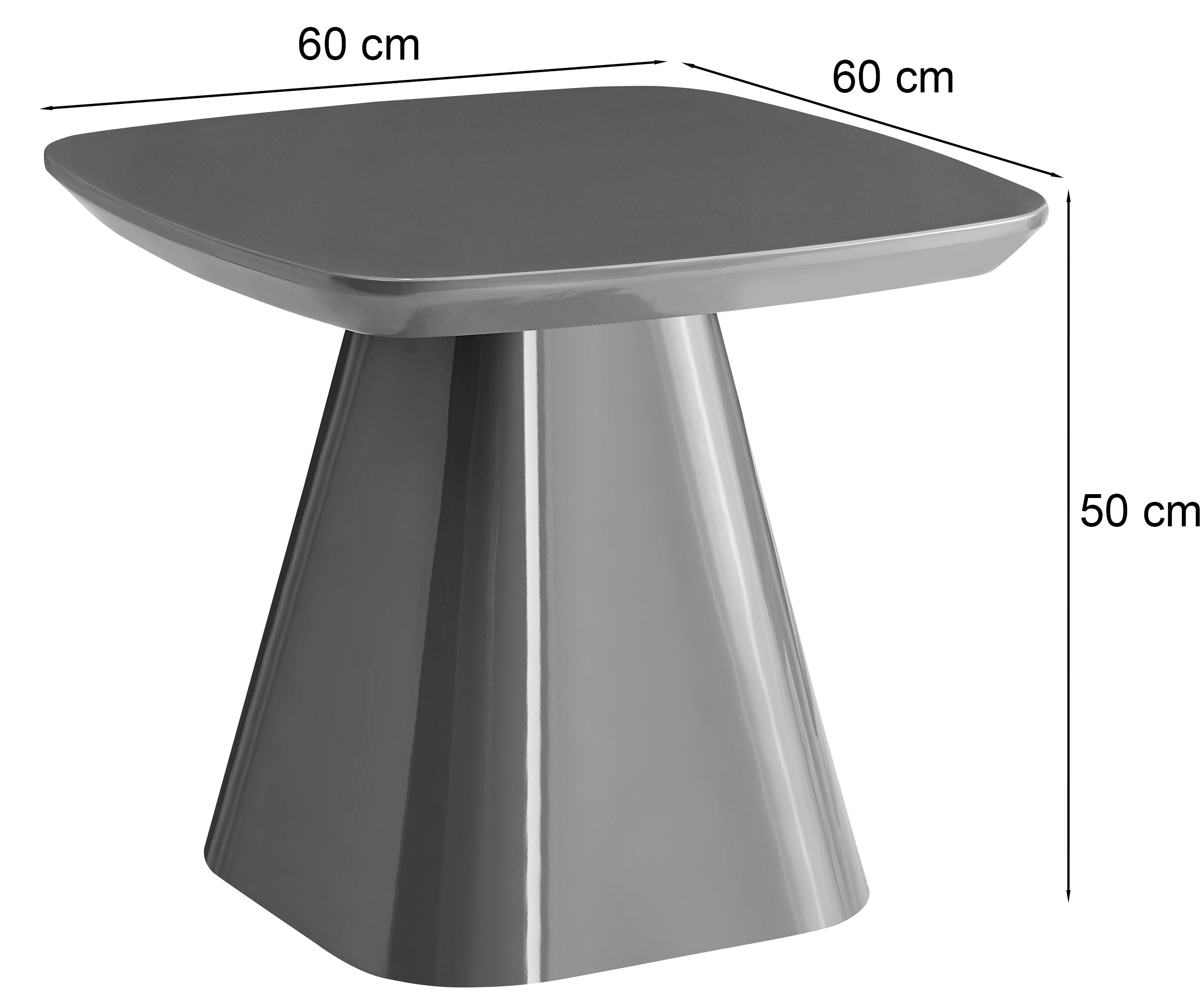 Stolik kawowy Floone oliwkowy - kolor oliwkowy, szerokość 60 cm